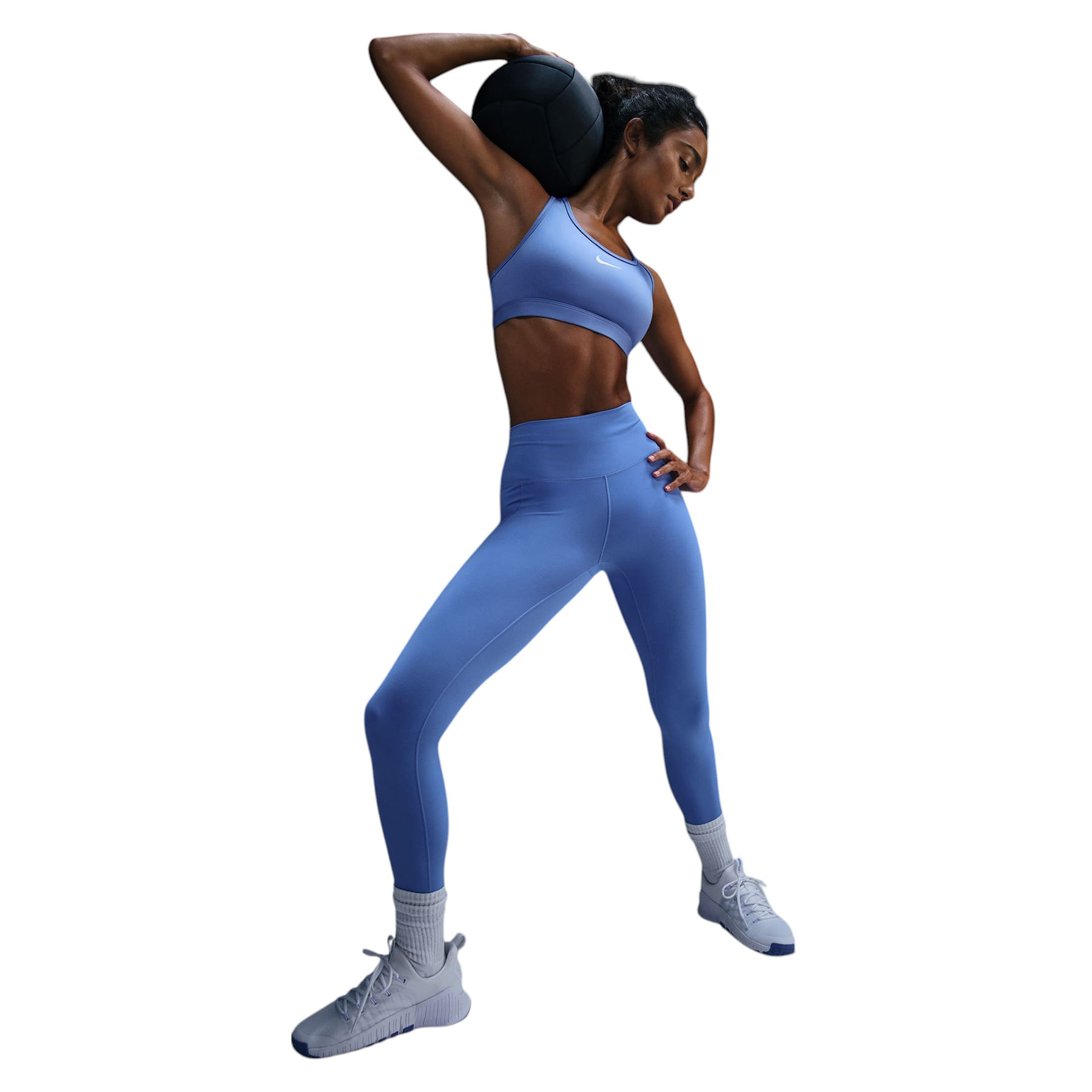 Nike-One-High-Waisted-7-8-Leggings---Women-s-Royal-Pulse---Black