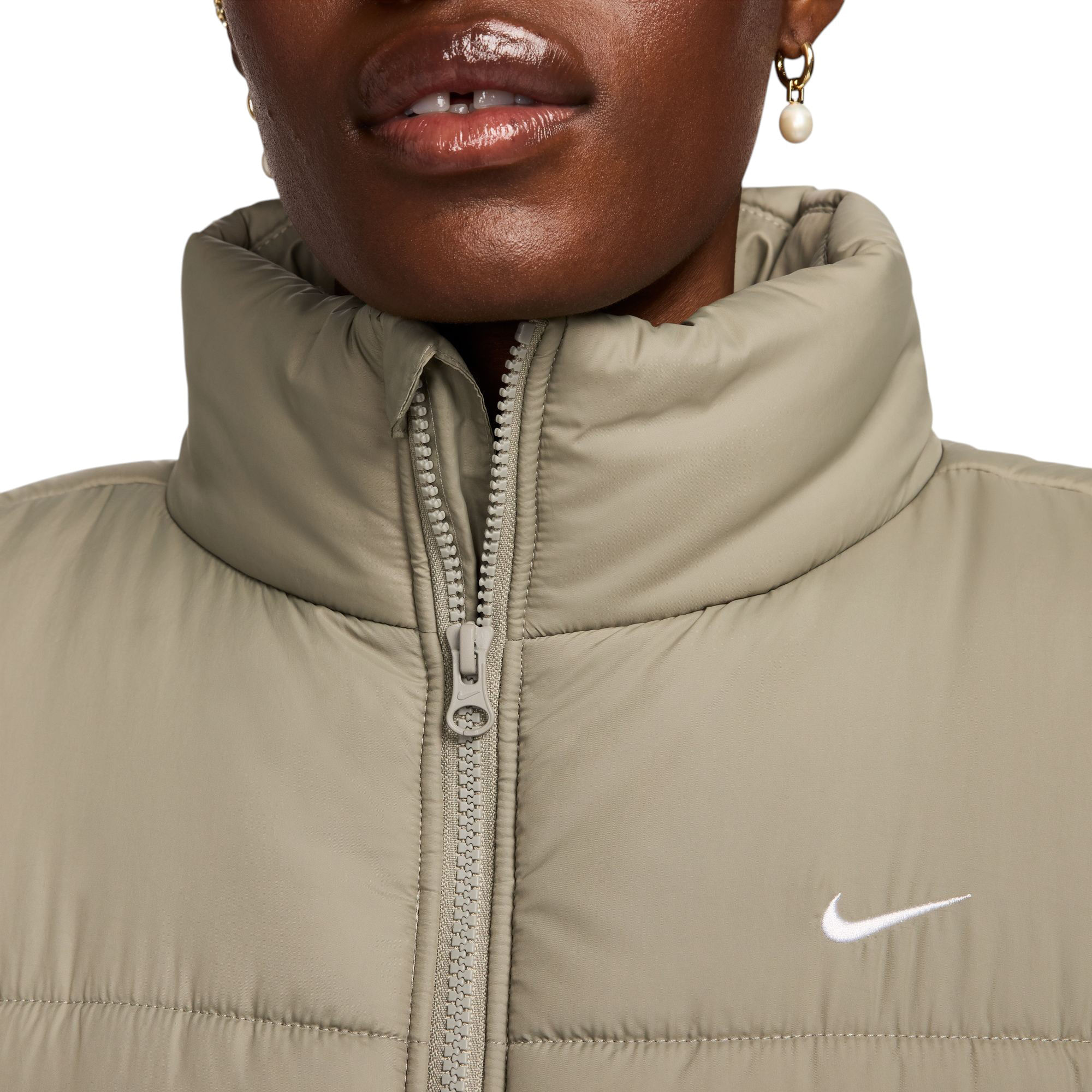 Nike-Sportswear-Classic-Puffer-Therma-FIT-Loose-Vest---Women-s-Light-Army---White