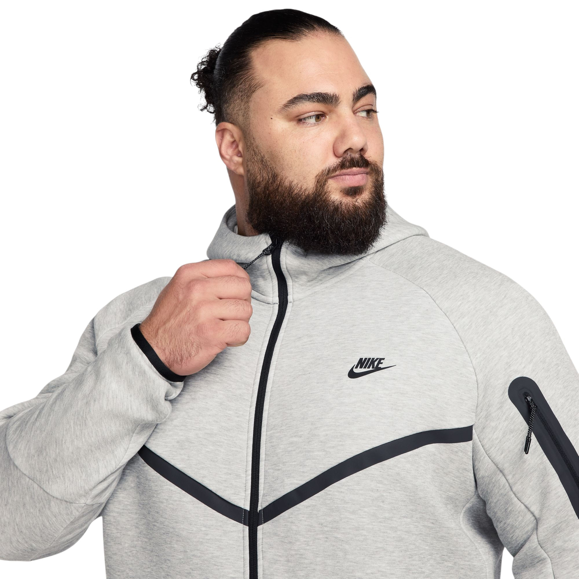 Nike-Sportswear-Tech-Fleece-Windrunner-Hoodie---Men-s-Dark-Grey-Heather---Black