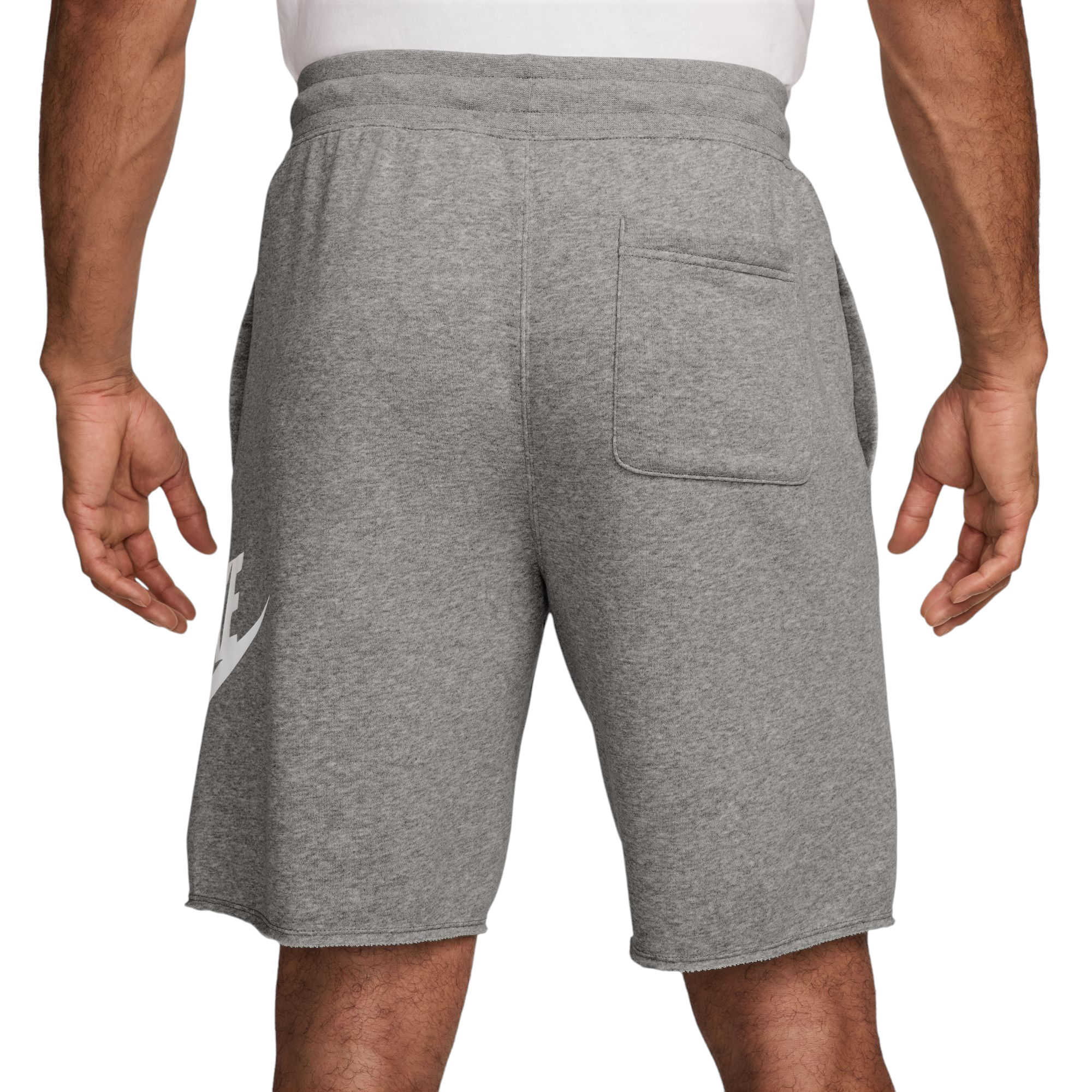NIKE-C-M-NK-CLUB-ALUMNI-FT-SHORT-Dk-Grey-Heather---Light-Smoke-Grey---White