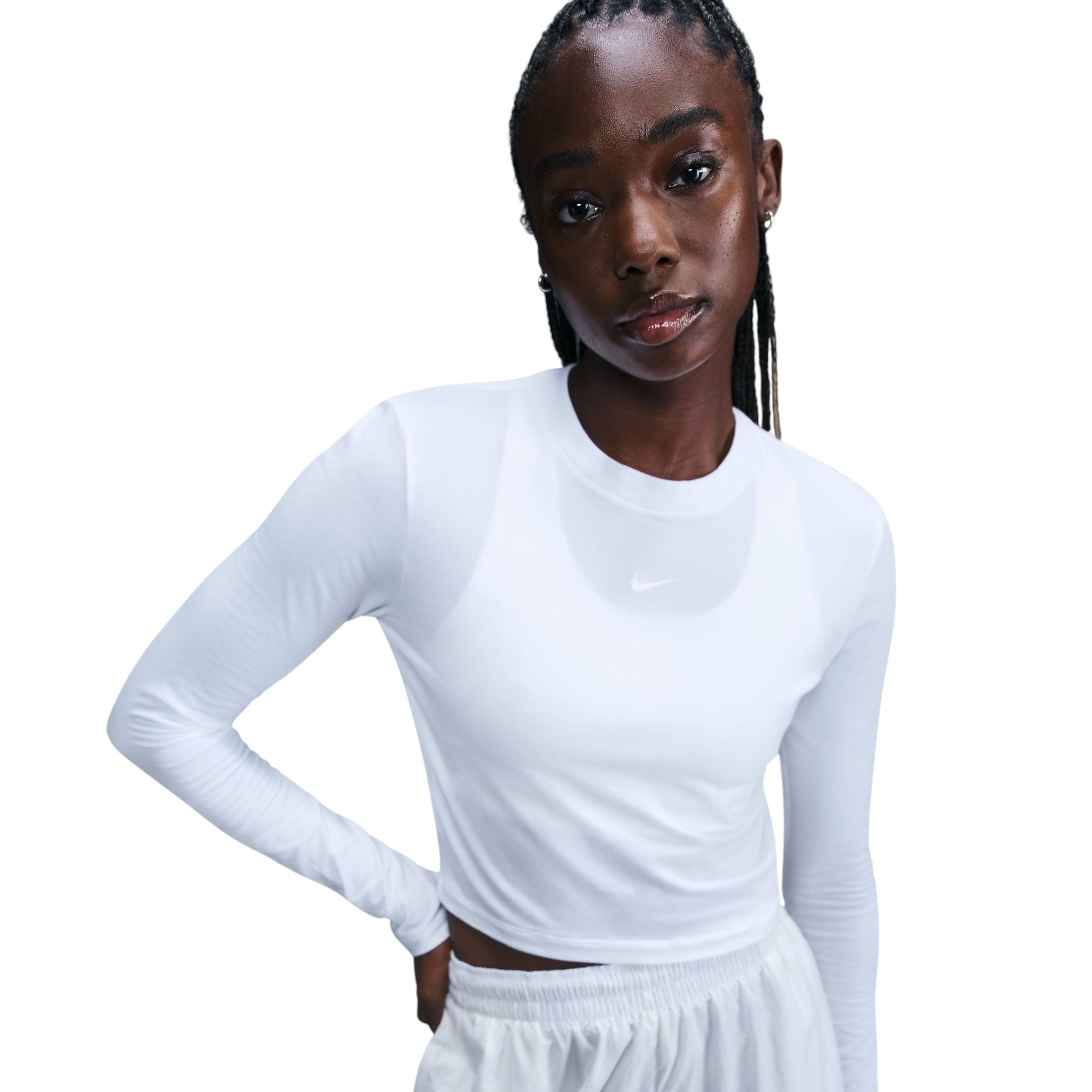 Nike Sportswear Chill Knit Slim Long-Sleeve Cropped Top