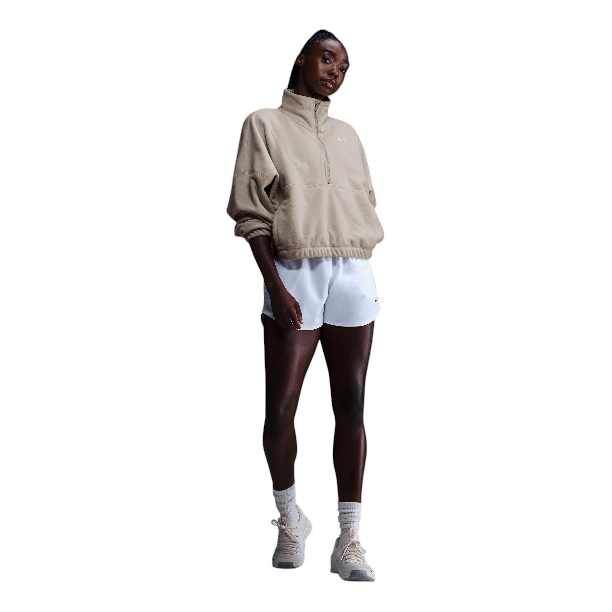 Nike-One-Therma-FIT-1-2-Zip-Fleece-Top---Women-s-Lt-Orewood-Brn---White