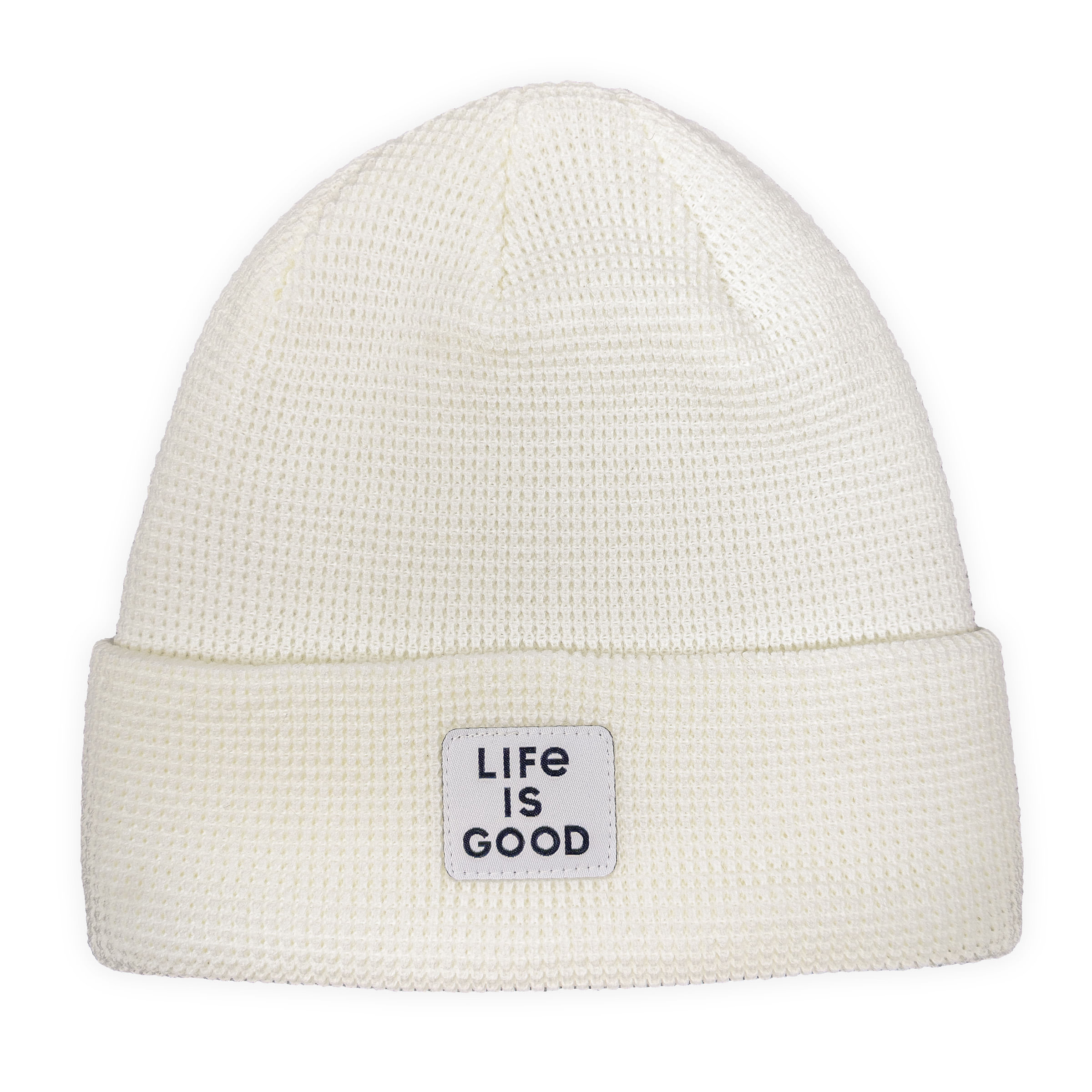 LIFEGO-W-WAFFLE-CUFF-BEANIE-White
