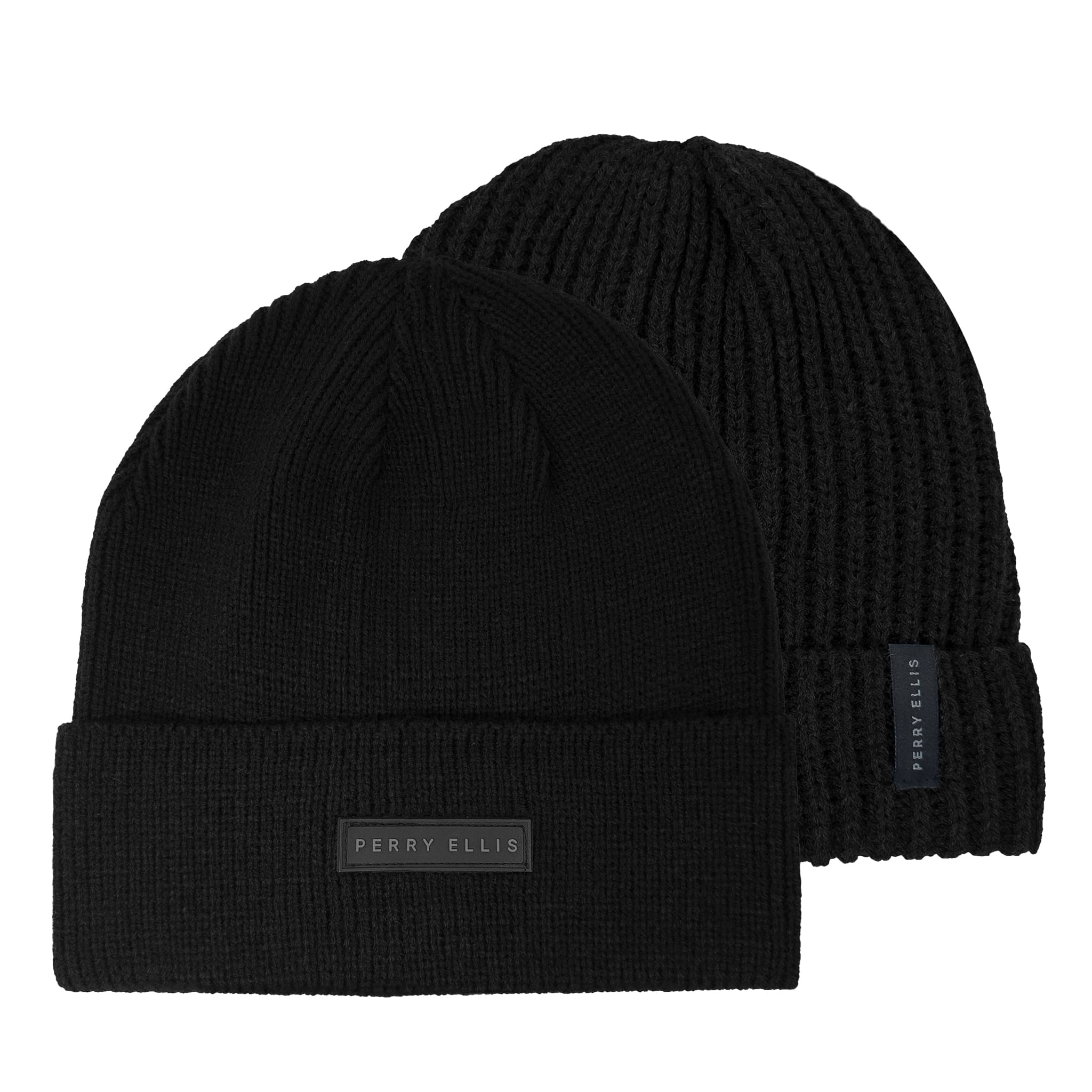 Perry-Ellis-Winter-Beanie--2-Pack--Black