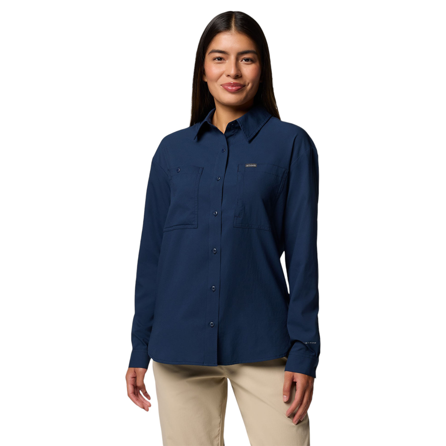 Columbia-Silver-Ridge-Utility-Ls-Shirt---Women-s-Collegiate-Navy