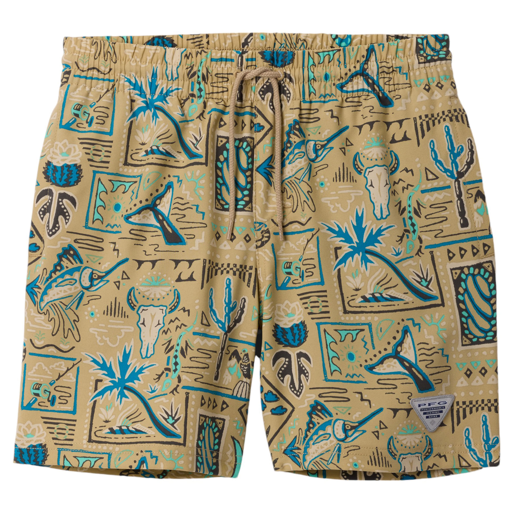 Columbia PFG Rambler Printed Water Short - Girl's - Als.com