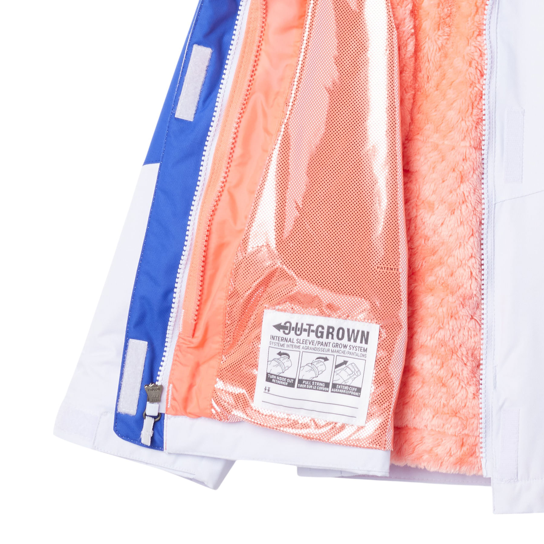 COLUMS-Bugaboo--III-Fleece-Interchange-Jacket-Snowdrift---Clematis-Blue---Hot-Coral