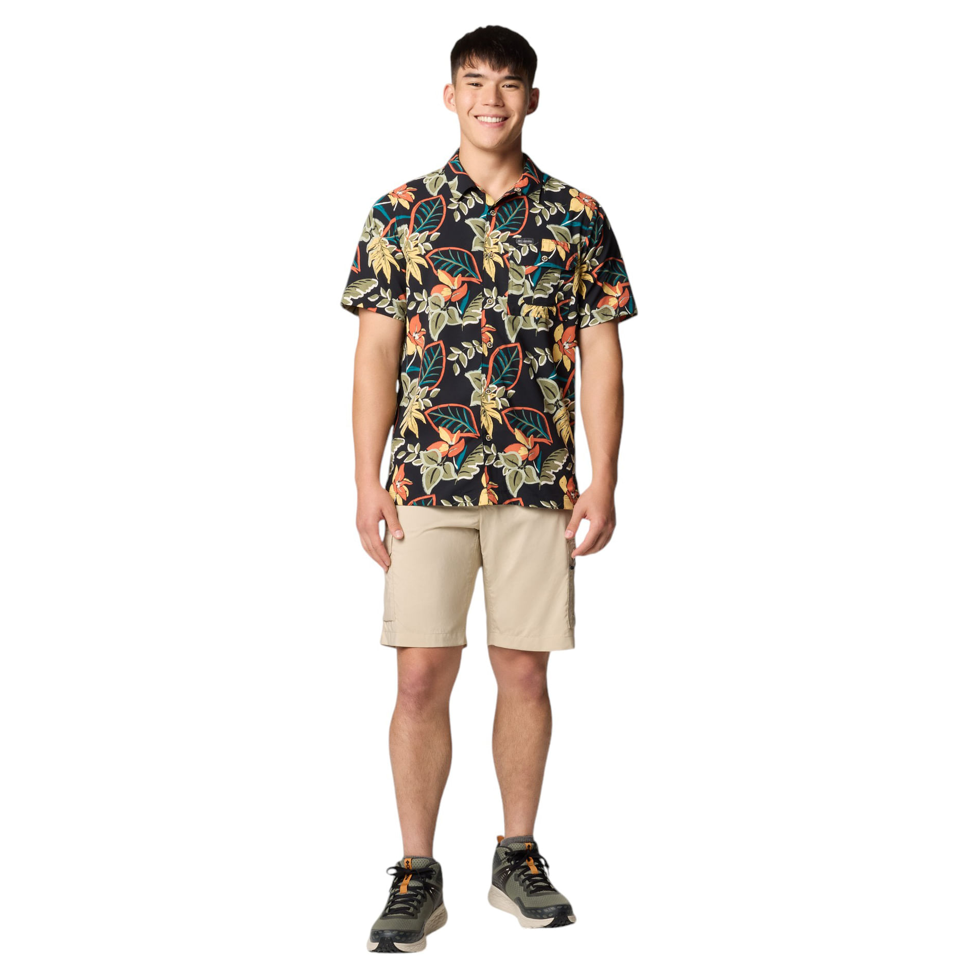 Columbia Tech Trail Utility Printed Woven Short Sleeve