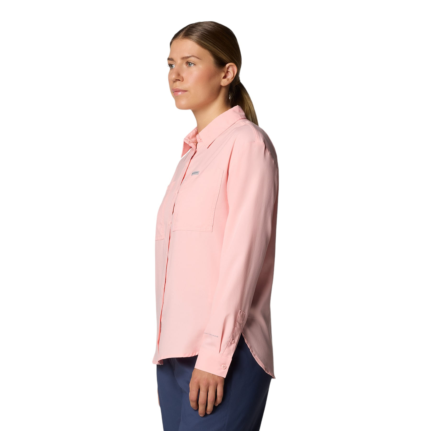 Columbia-Silver-Ridge-Utility-Ls-Shirt---Women-s-Pink-Sand