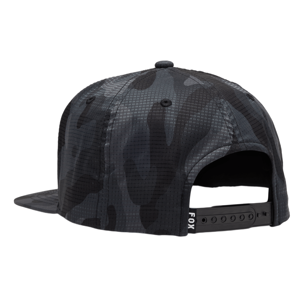 Fox Fox Head Camo Tech Snapback Hat - Black Camo.jpg