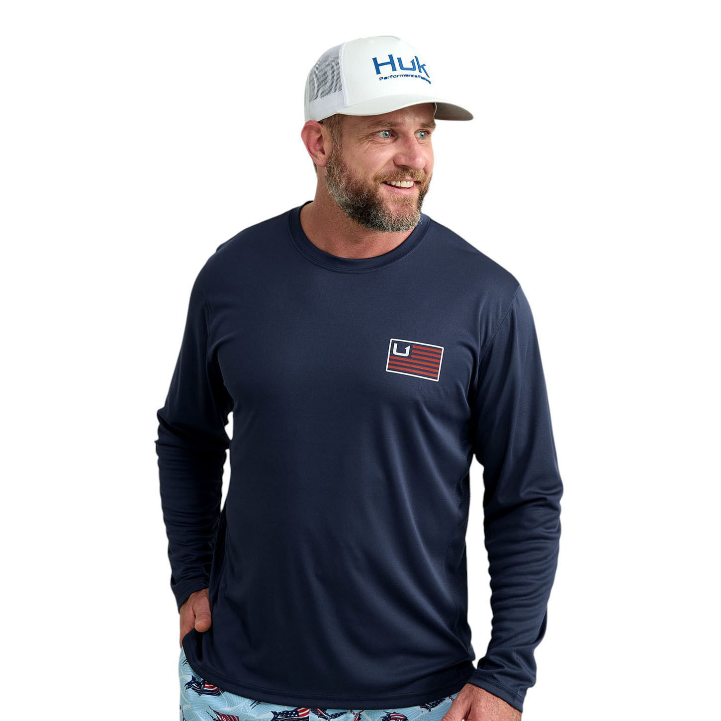 Huk-Pursuit-Huk-And-Bars-Long-Sleeve-Crew---Men-s-Naval-Academy