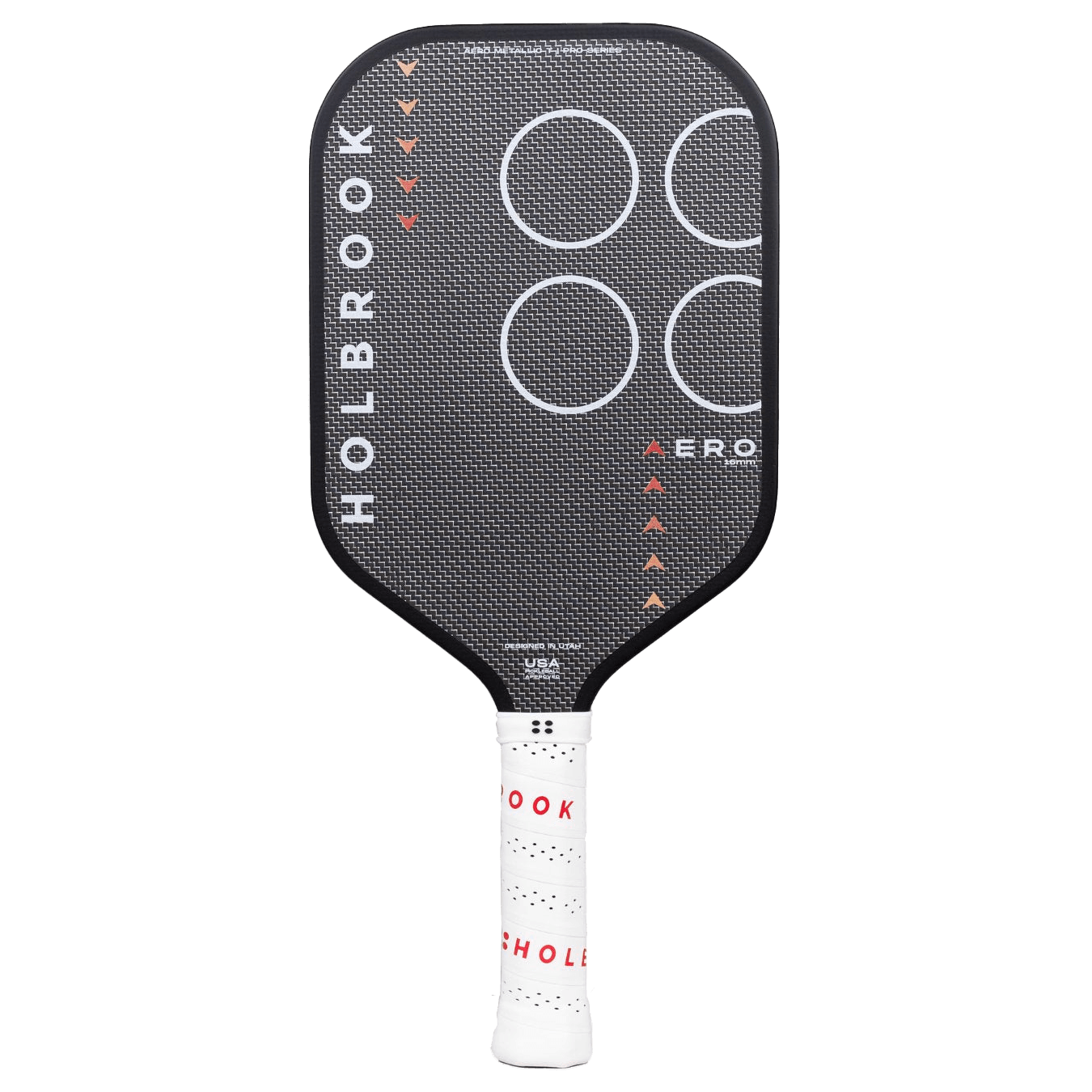Holbrook-Aero-Metallic-T-Pickleball-Paddle-Black---White
