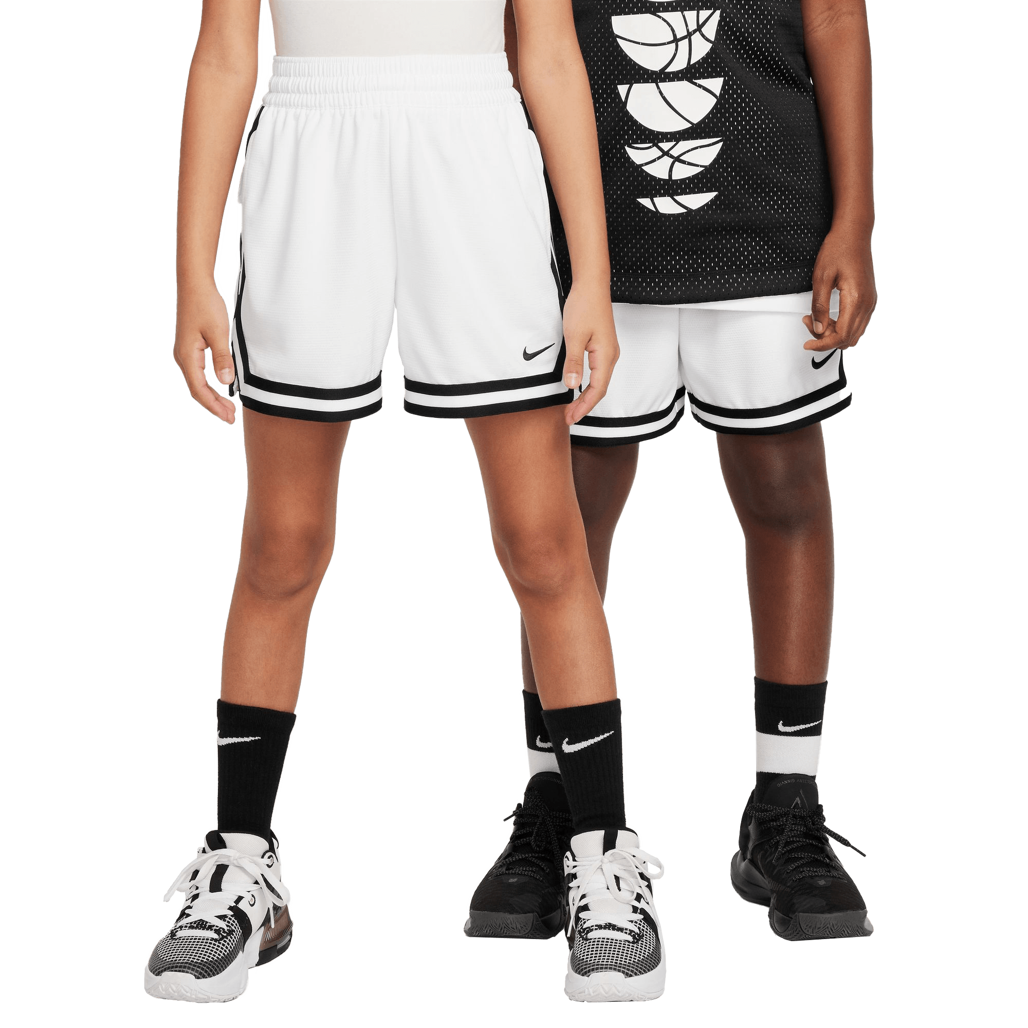 Nike-DNA-5---Basketball-Short---Youth-White---Black