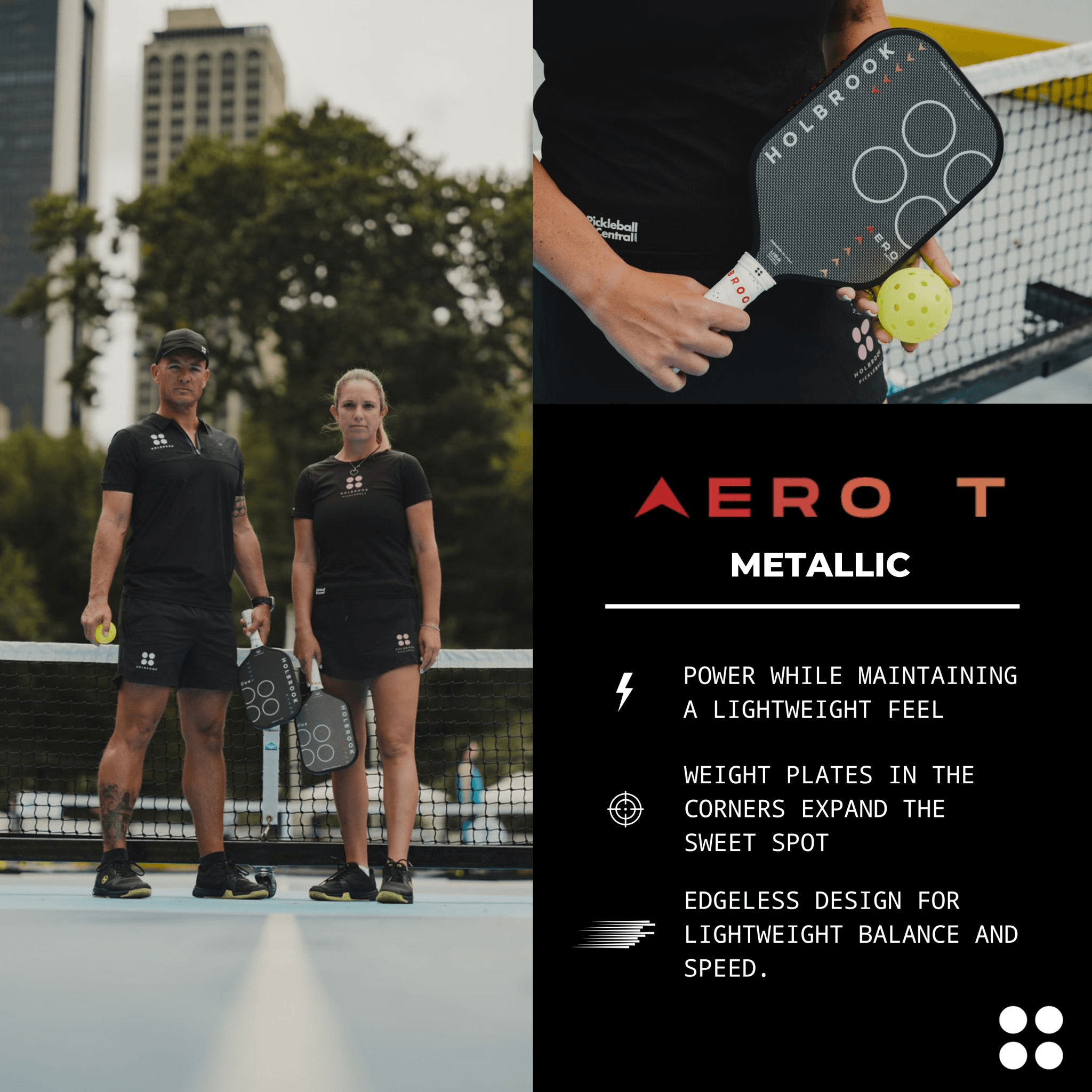 Holbrook-Aero-Metallic-T-Pickleball-Paddle-Black---White