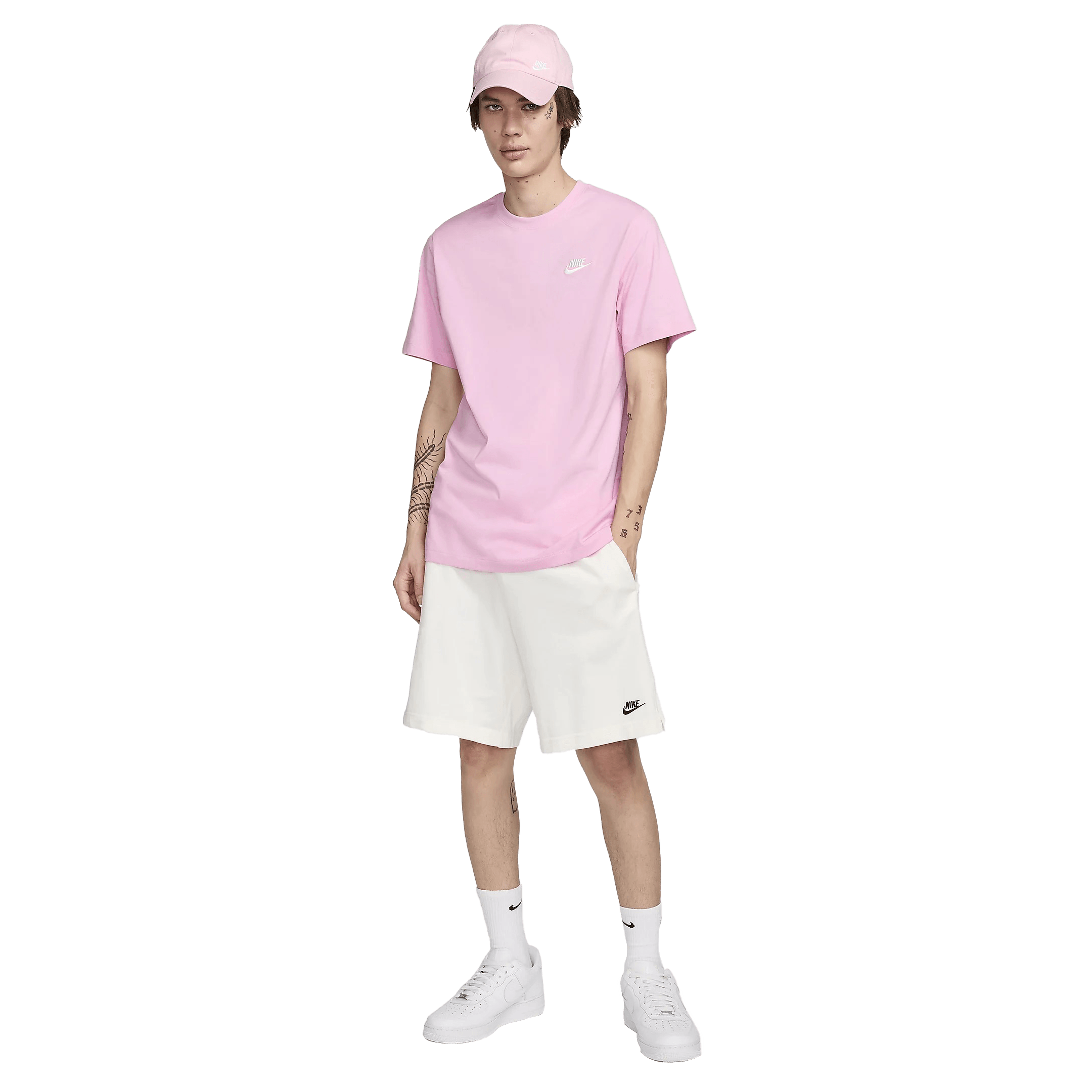 Nike-Sportswear-Club-T-Shirt---Men-s-Pink-Rise