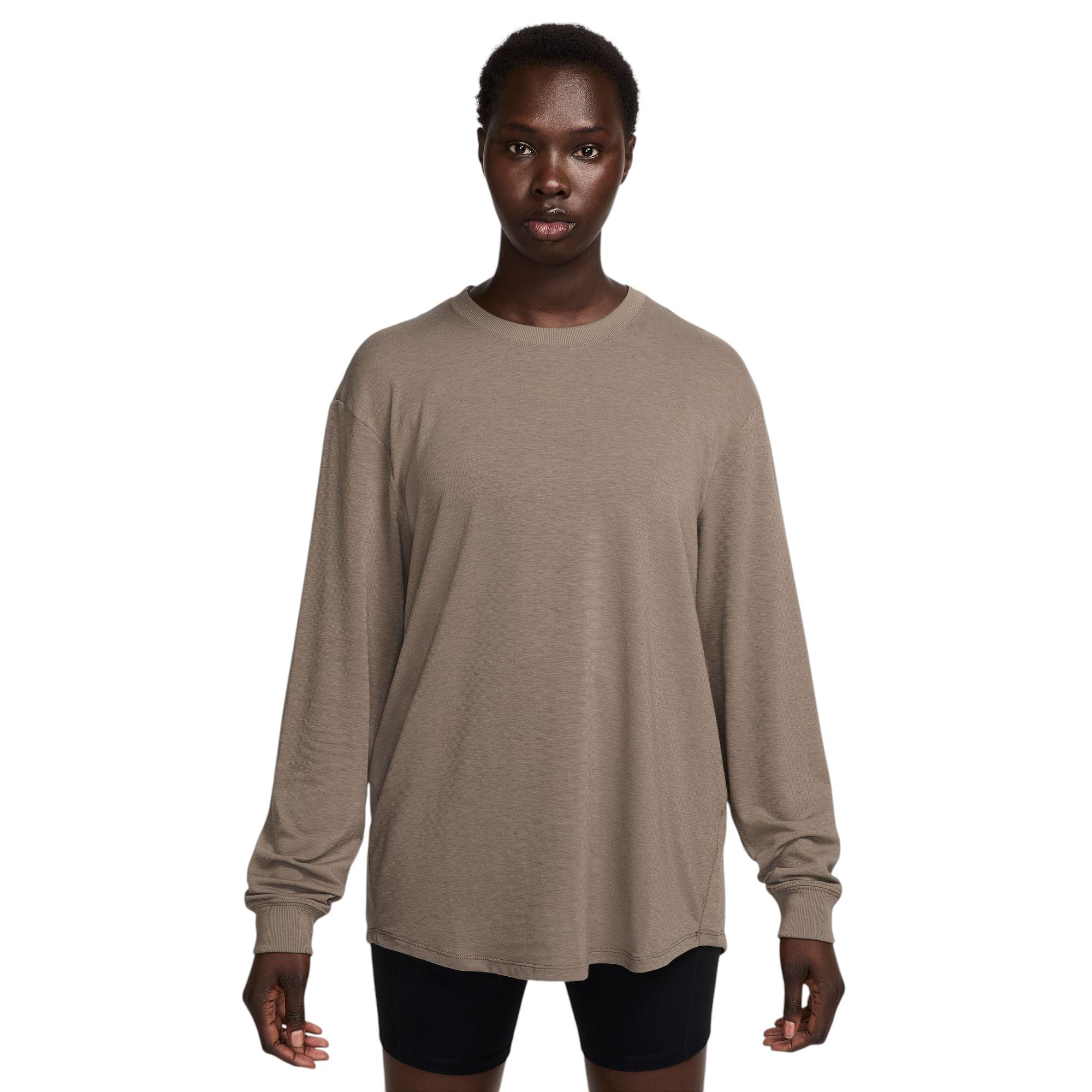 売れ筋商品|||ナイキ カットソー トップス レディース Women's One Relaxed Dri-FIT Long-Sleeve Crewneck Top Black/black Nike Women's One Relaxed Dri-FIT Long-Sleeve Top | Dick's