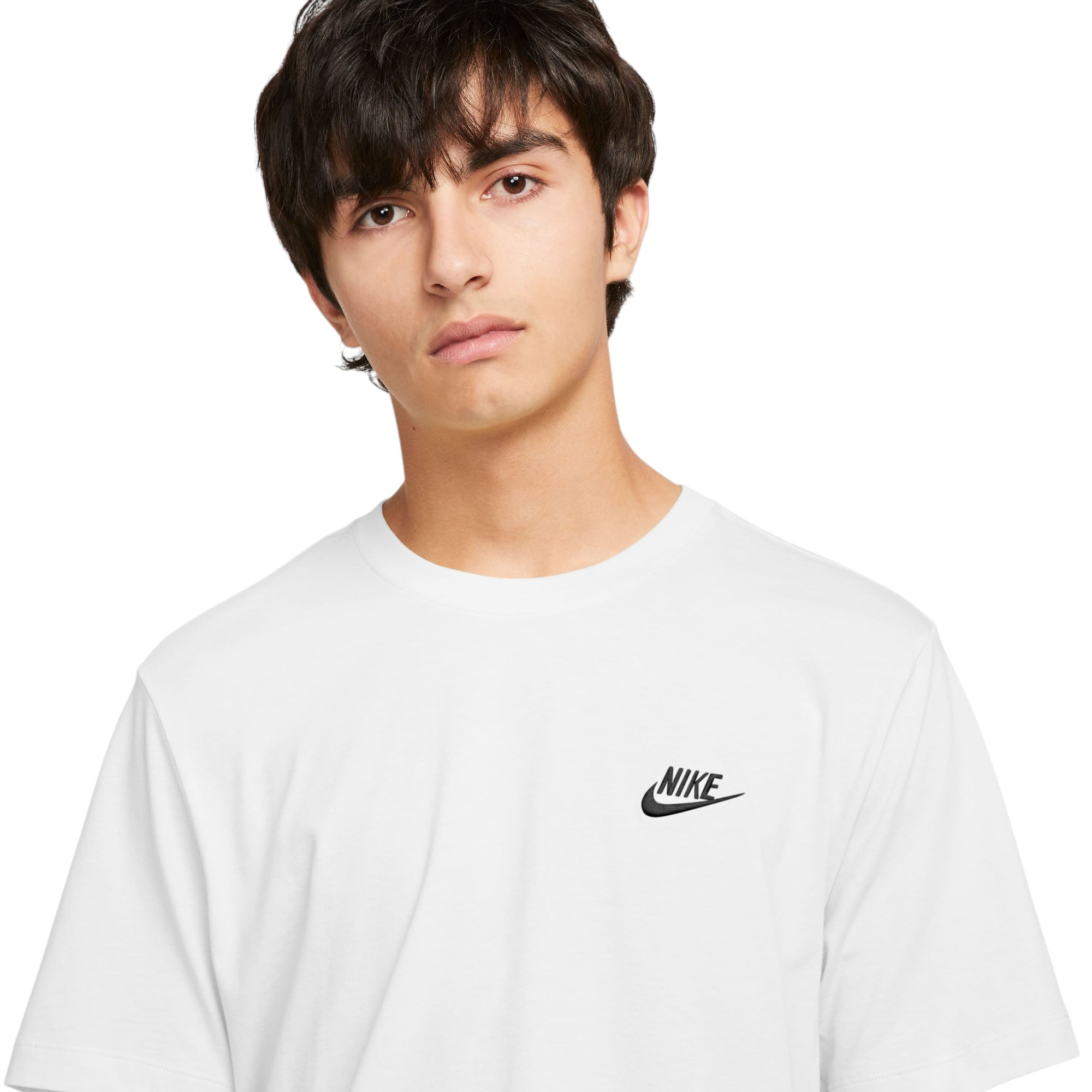Nike-Sportswear-Club-T-Shirt---Men-s-White---Black