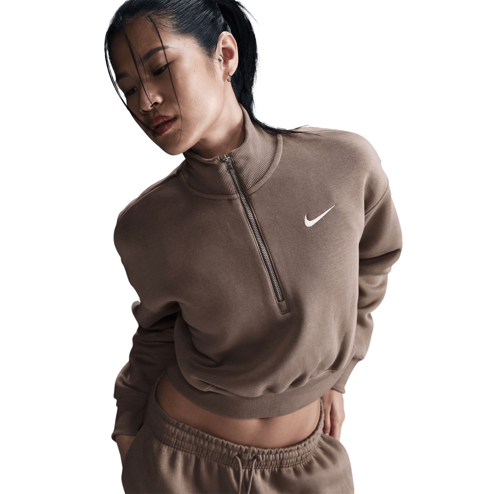 Nike Sportswear Phoenix Fleece 1/2 Zip Cropped Sweatshirt Nike Sportswear Phoenix Fleece 1/2 Zip Cropped Sweatshirt