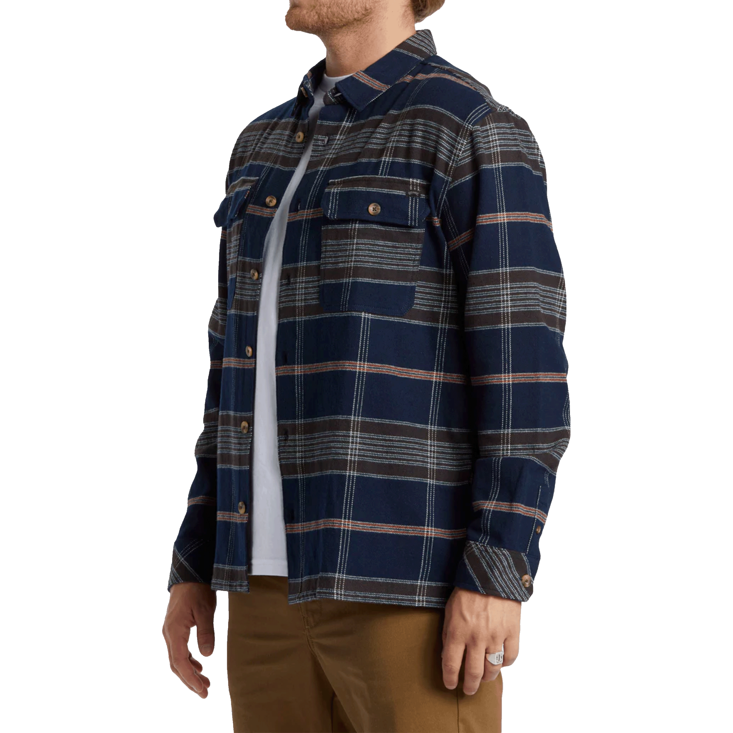 セミドライ　ネイビー　L. 3/2mm レガシー Billabong Offshore Jacquard Flannel Long Sleeve Shirt