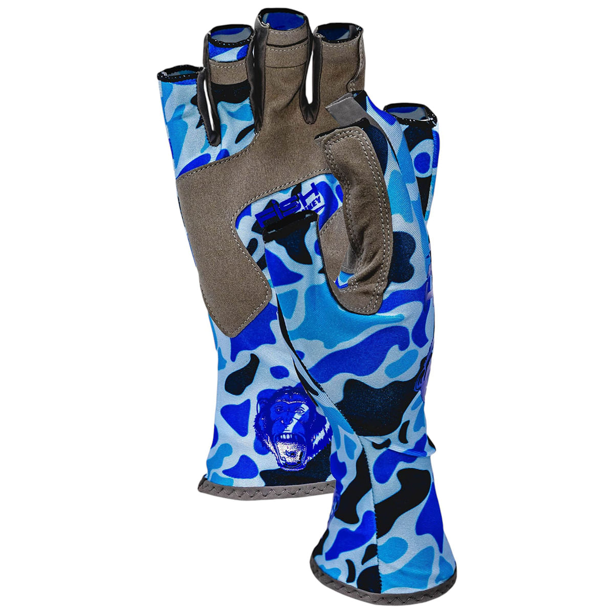 Fish-Monkey-Half-Finger-Guide-Glove---Men-s-Blue-Camo