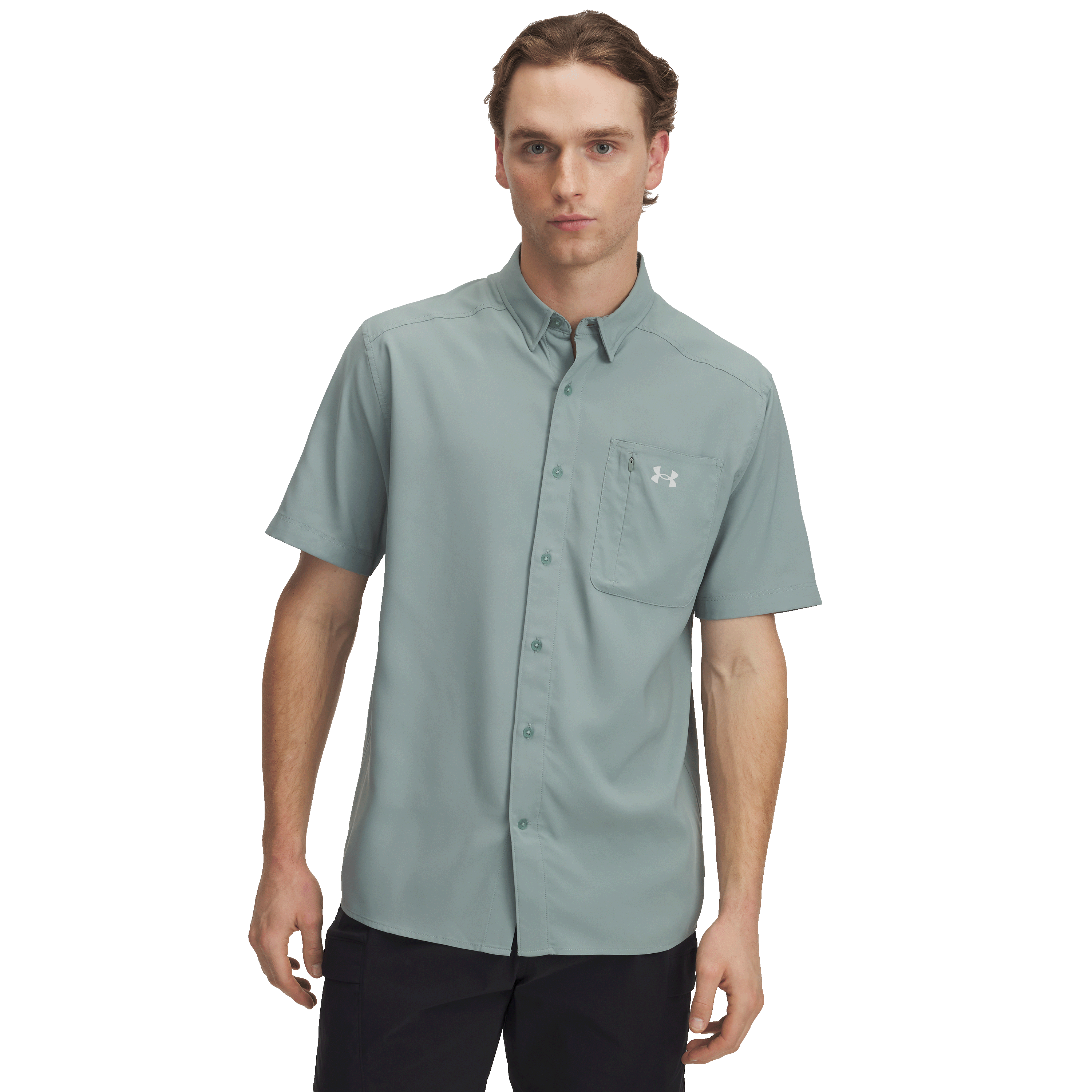 Under-Armour-UA-Drift-Tide-2.0-Short-Sleeve-Shirt---Men-s-Silica-Green---Hydro-Green
