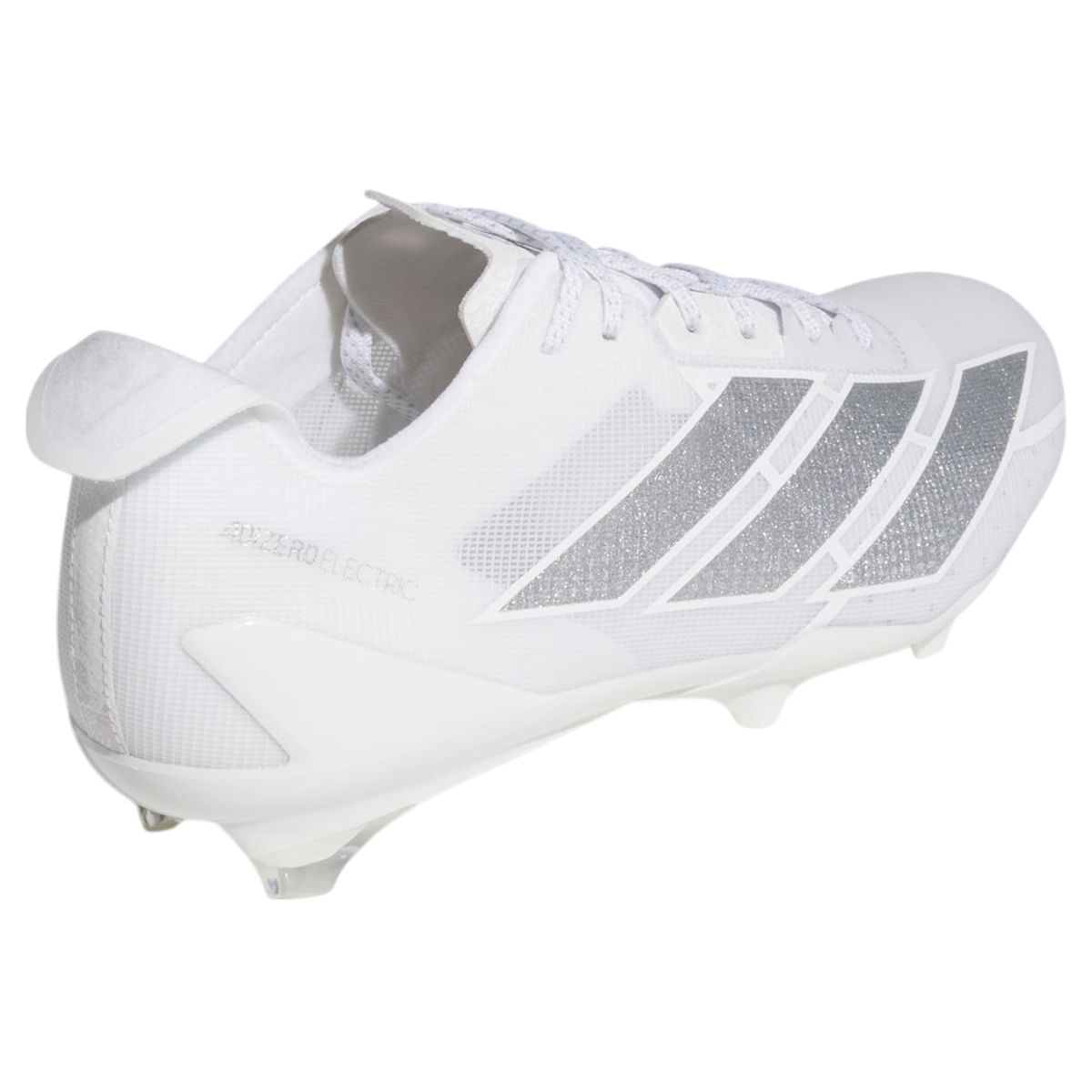adidas Adizero Electric Football Cleat - Men's - Footwear White / Silver Metallic / Footwear White 12 Regular