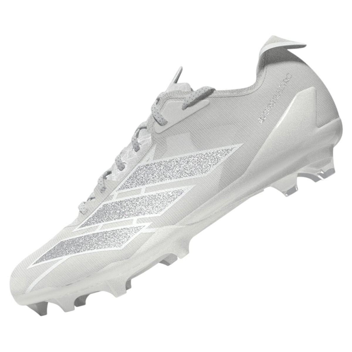 adidas Adizero Electric Football Cleat - Men's - Footwear White / Silver Metallic / Footwear White 12 Regular