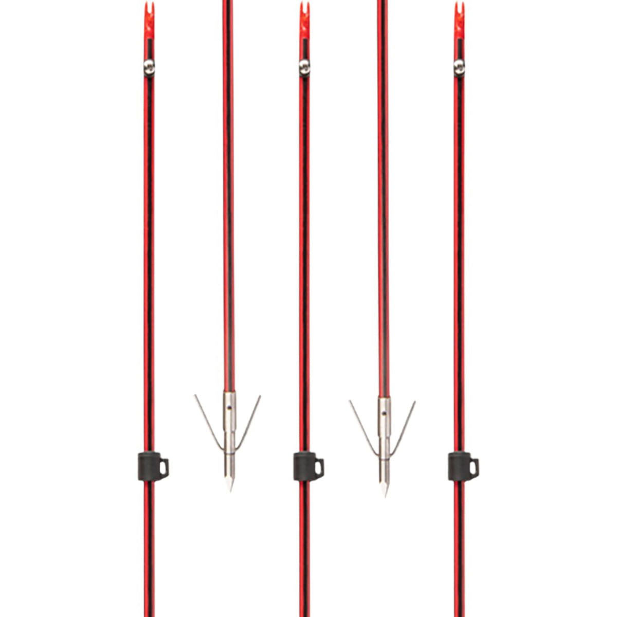 Cajun-Bowfishing-Wasp-Arrow-With-Piranha-Long-Barb-XT-Point-Red-Black