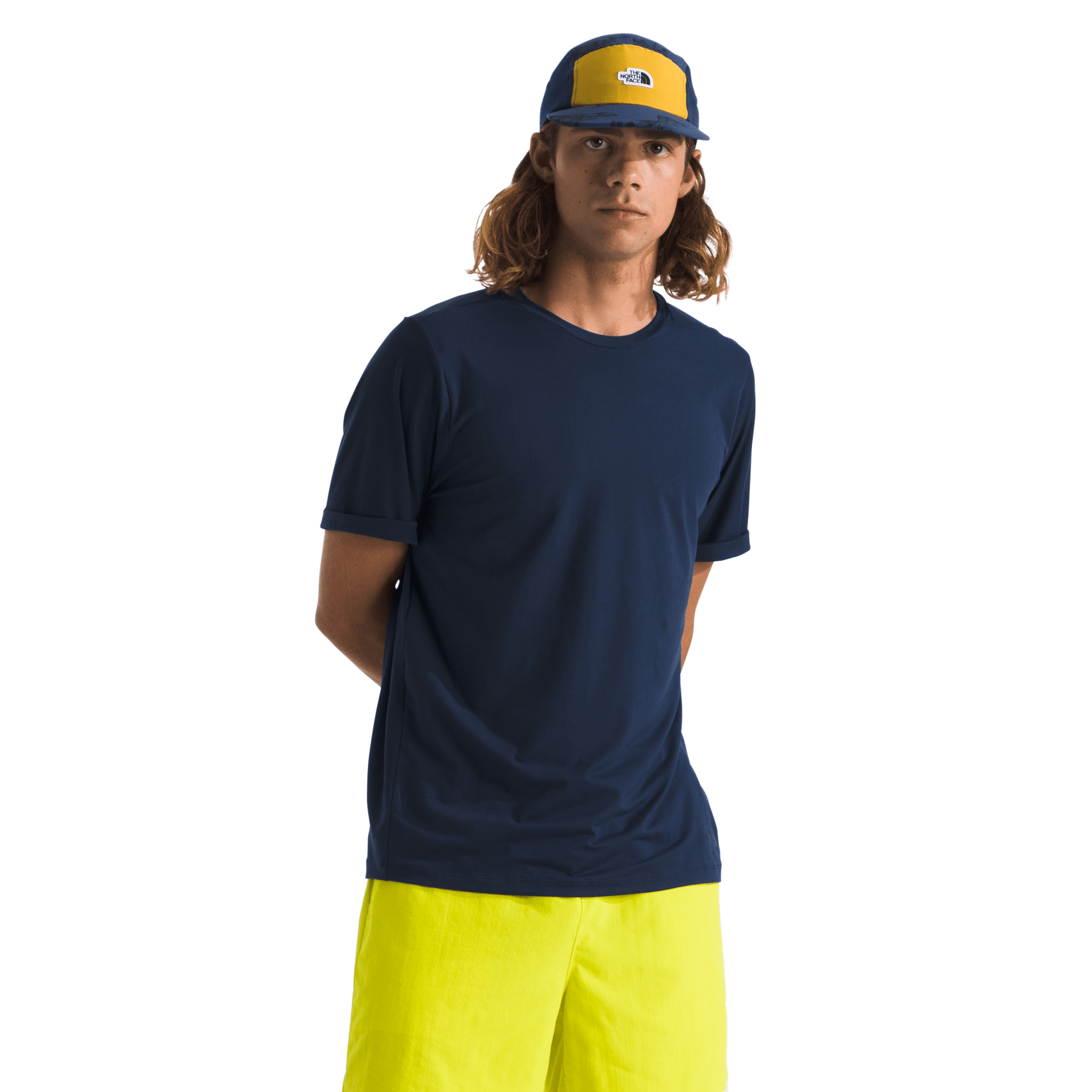 The-North-Face-Dune-Sky-Short-Sleeve-Crew-Shirt---Men-s-Summit-Navy