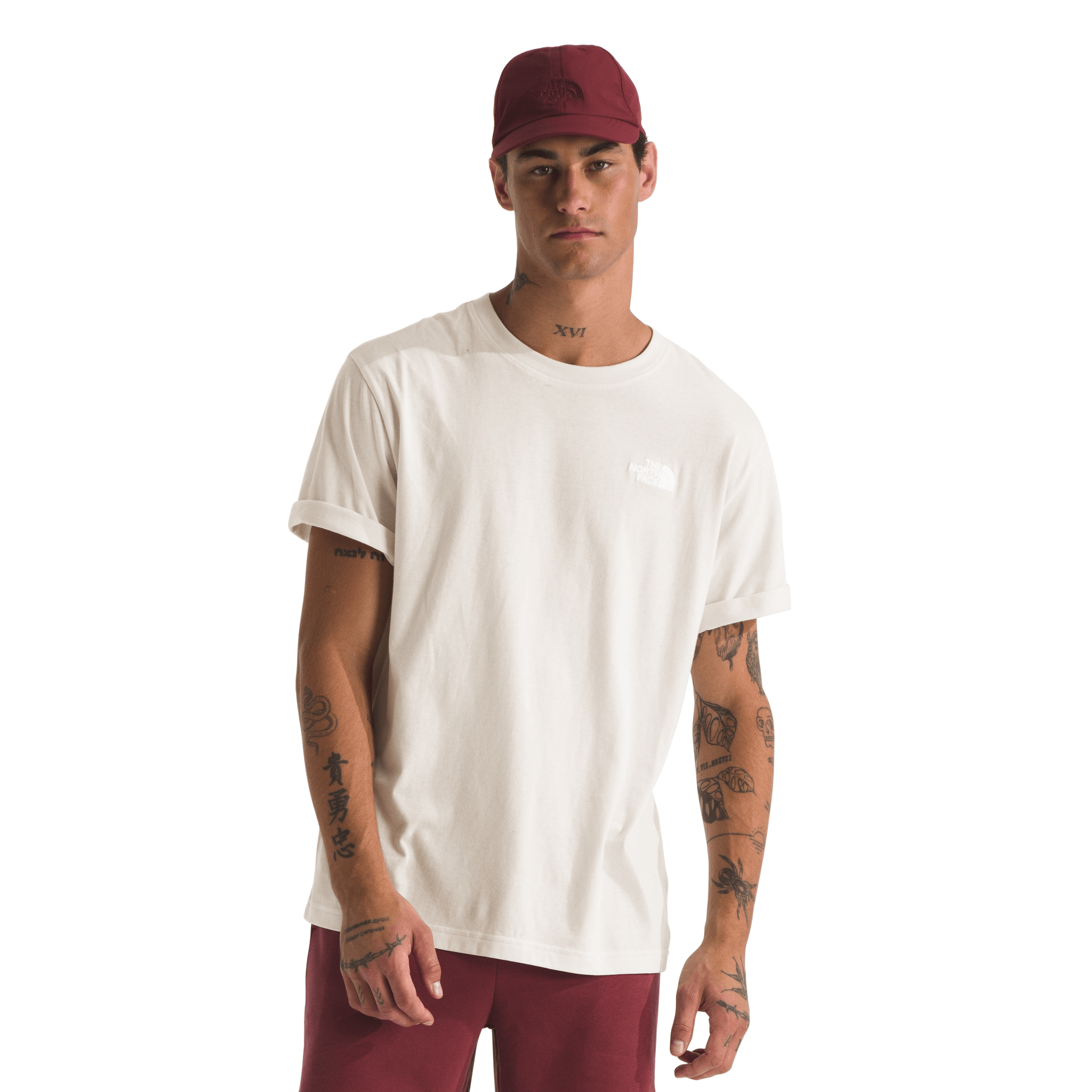 ★THE NORTH FACE★ Release Short Sleeve T-ShirtCREAM NT7UR17 THE NORTH FACE Men's Short Sleeve Logo Marks Tri-Blend Tee