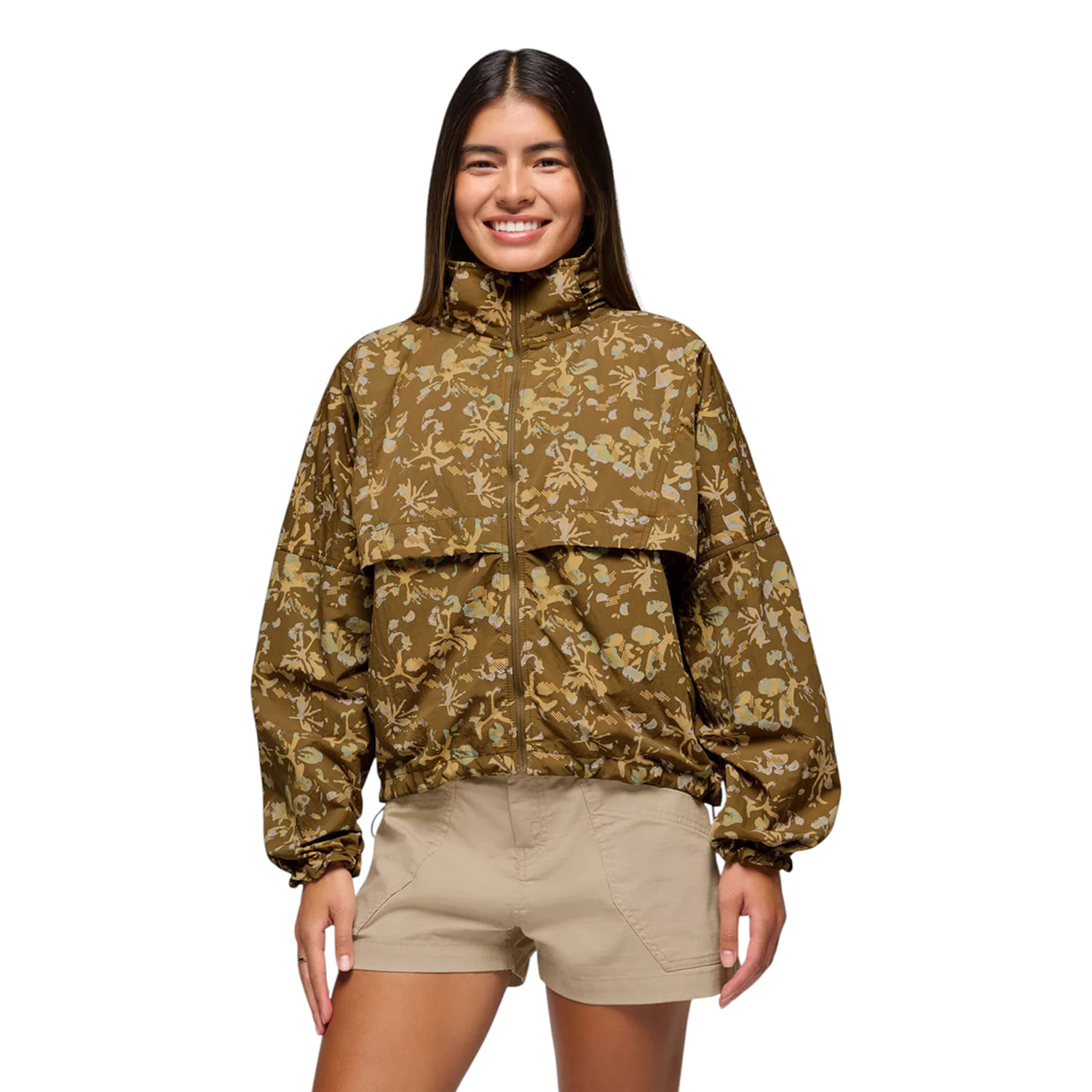 PRANA-W-ENCINITAS-WINDBREAKER-Retro-Olive-Digibloom