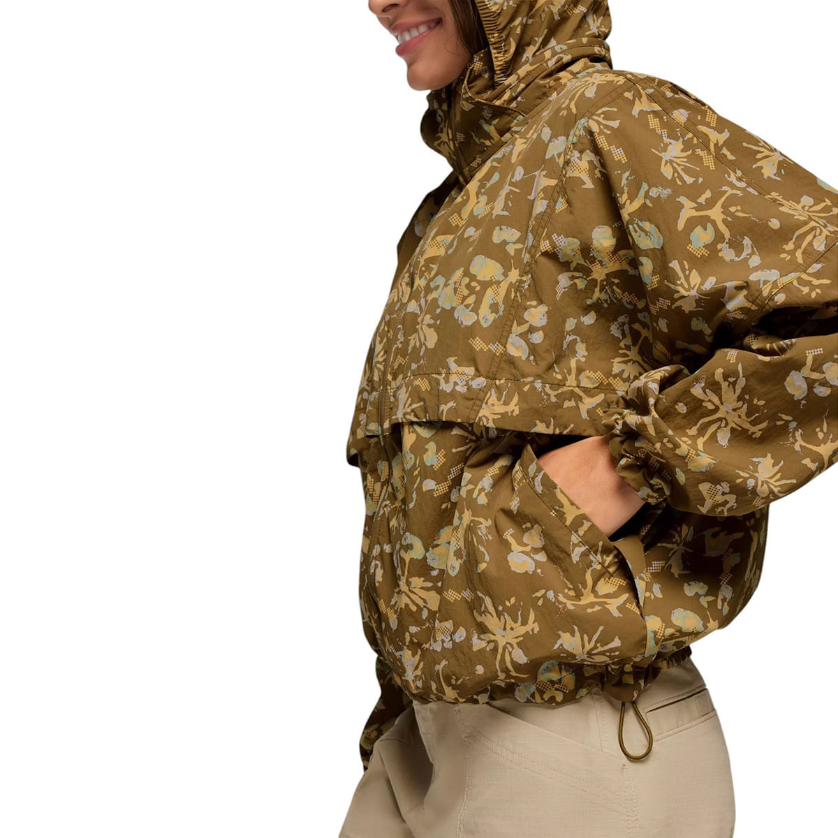 PRANA-W-ENCINITAS-WINDBREAKER-Retro-Olive-Digibloom