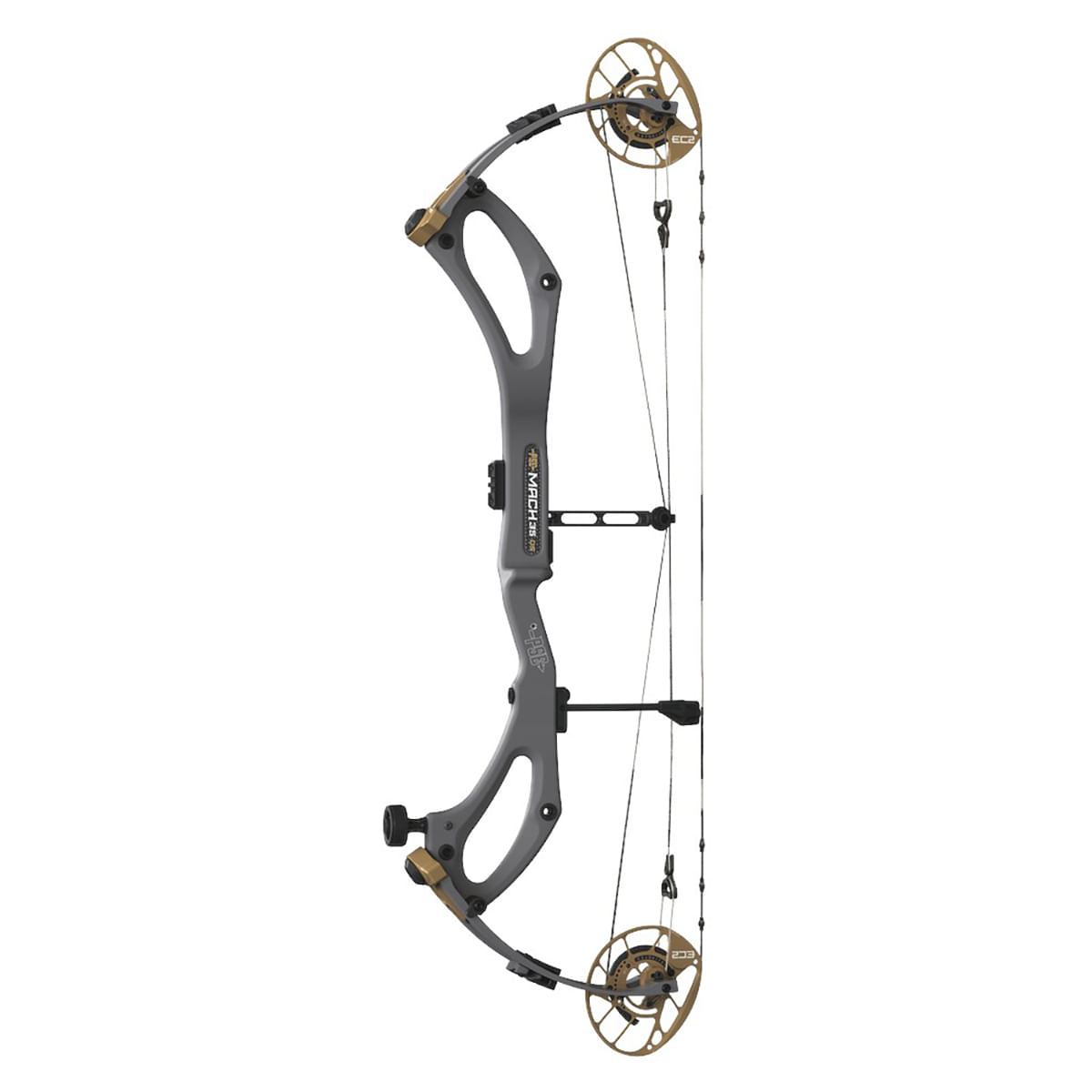 PSE-Mach-35-EC2-Bow-Charcoal---Bronze-Cams