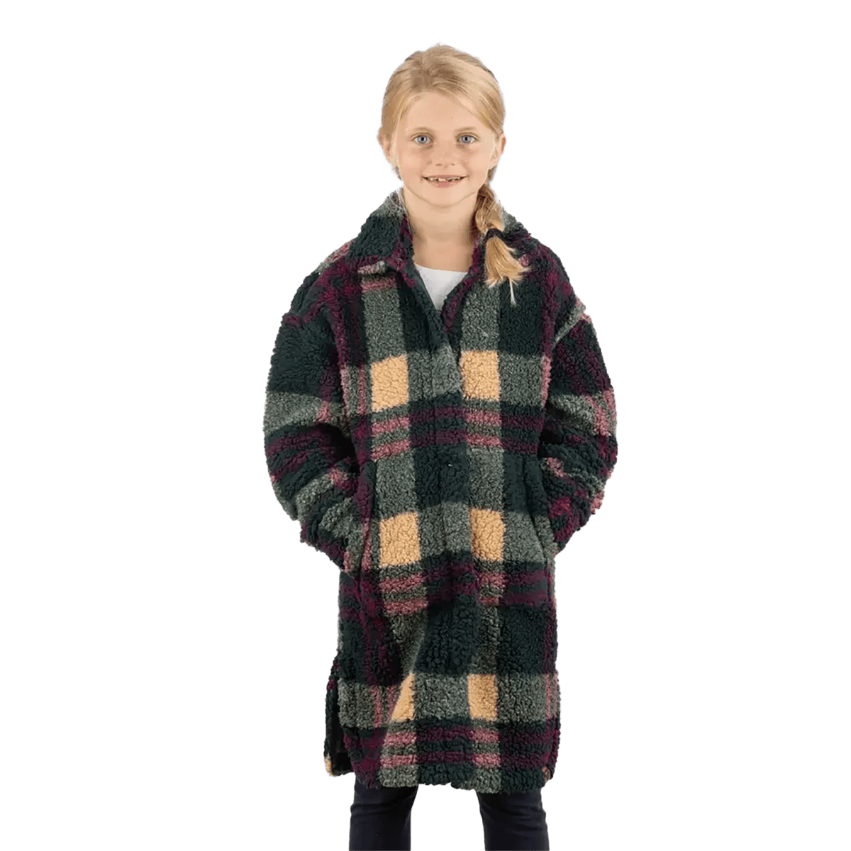 LIV-Outdoor-Kinsley-Sherpa-Long-Coat---Girls--Holiday-Plaid