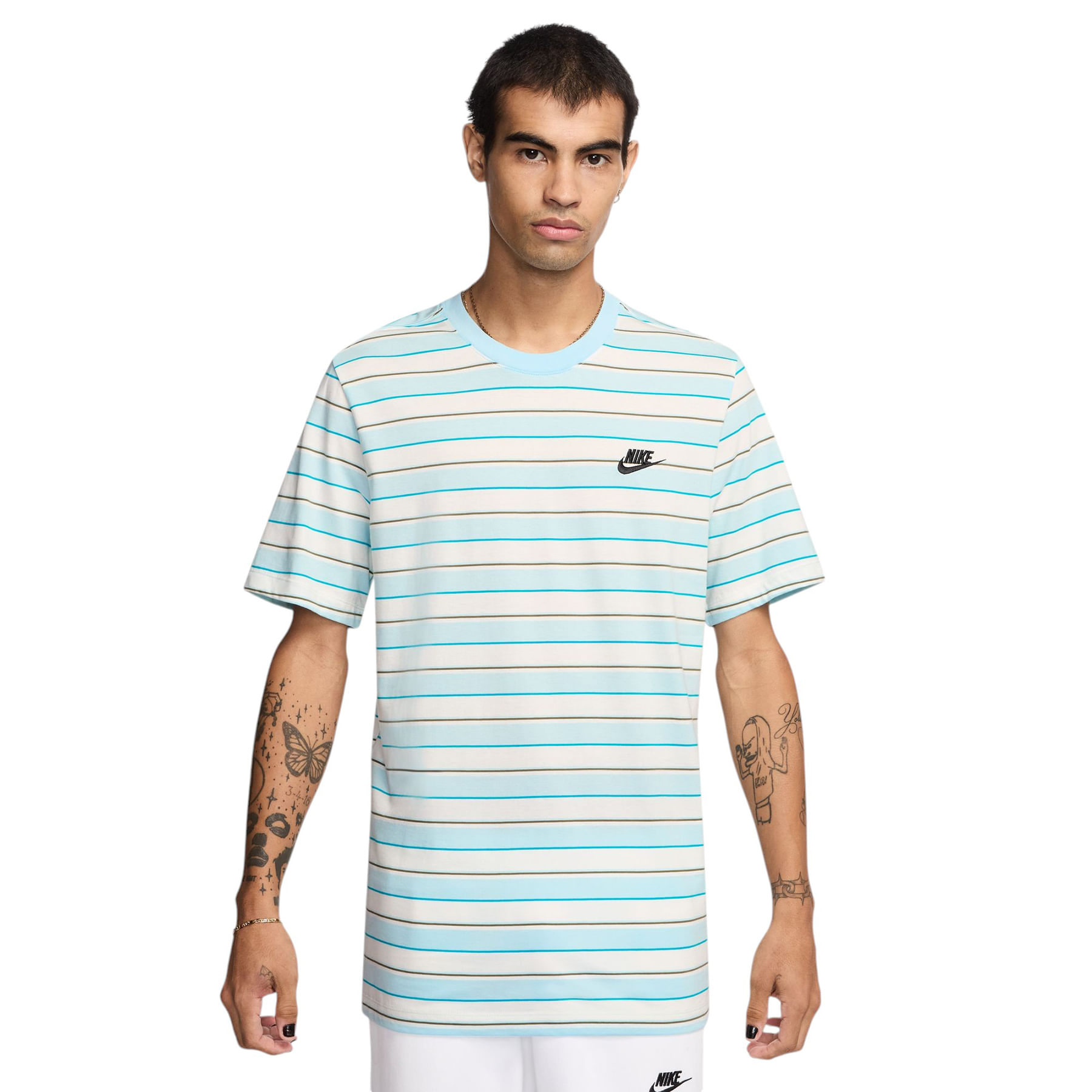 Nike-Club-T-Shirt---Men-s-Glacier-Blue---Black