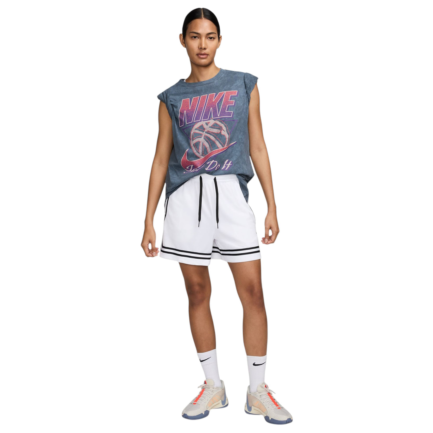 Nike Crossover Dri-FIT 5 inch Basketball Short - Women's - White, Black, Black XL 5 inch Inseam – image 3 of 6
