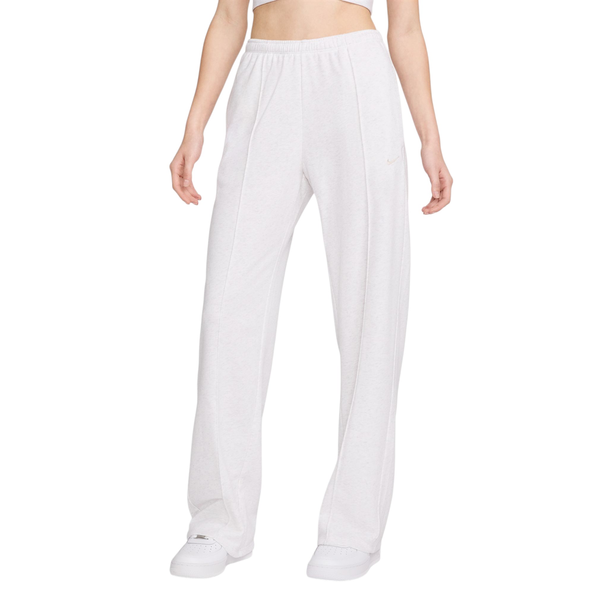 Nike-Sportswear-Chill-Terry-Mid-Rise-French-Terry-Open-Hem-Sweatpants---Women-s-Birch-Heather---Light-Orewood-Brown