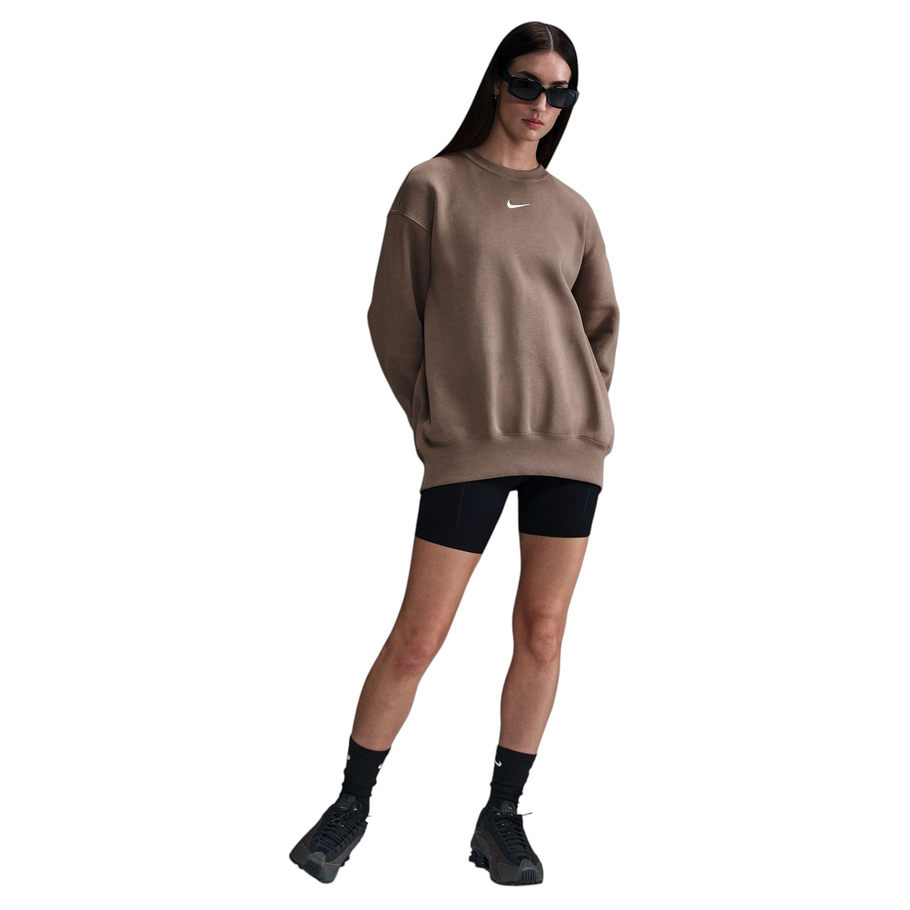 Nike-Sportswear-Phoenix-Fleece-Oversized-Crewneck-Sweatshirt---Women-s-Mink-Brown---Sail