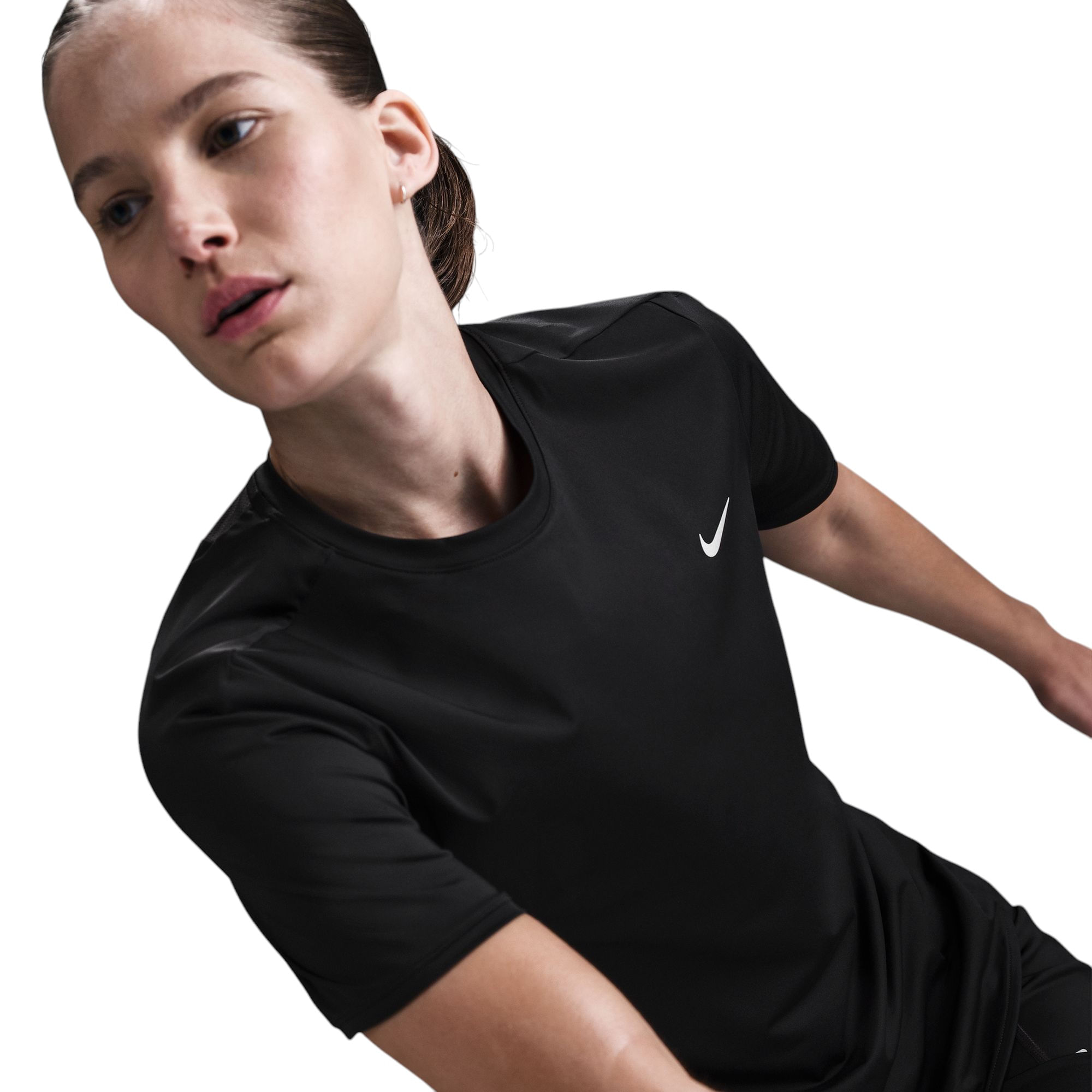 売れ筋商品|||ナイキ Tシャツ レディース トップス SWIFT TOP - Sports T-shirt - black/reflective silver nike-swift-dri-fit-short-