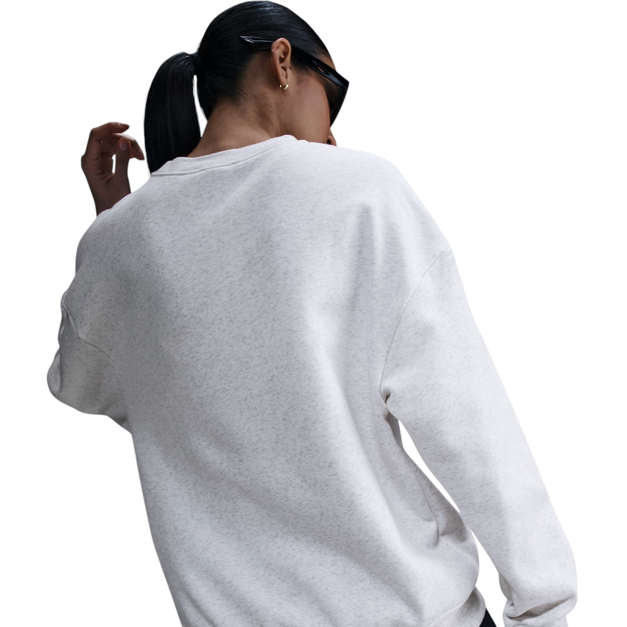 Nike-Sportswear-Club-Fleece-Loose-Crew-Neck-Sweatshirt---Women-s-Birch-Heather---Light-Orewood-Brown