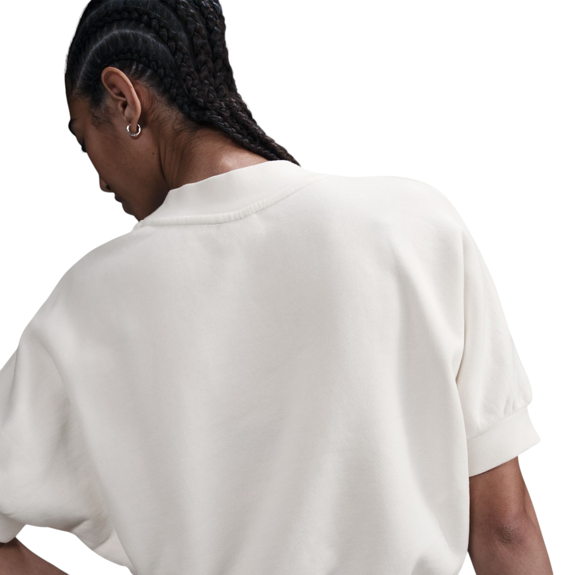 Nike-Sportswear-Collection-Short-Sleeve-Fleece-Crew-Neck-Top---Women-s-Sail---Sail