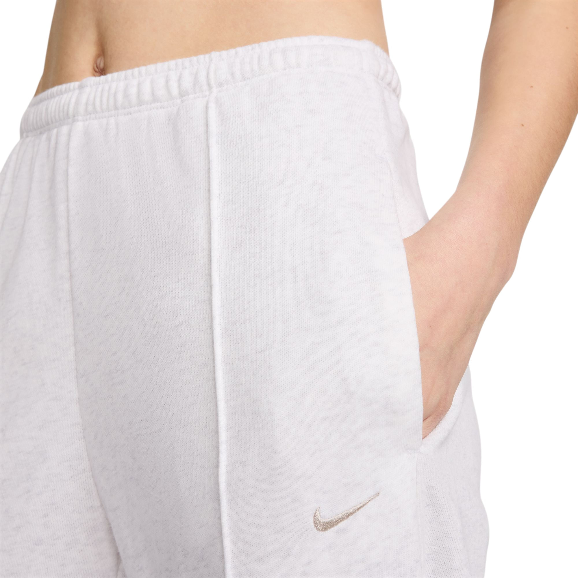 Nike-Sportswear-Chill-Terry-Mid-Rise-French-Terry-Open-Hem-Sweatpants---Women-s-Birch-Heather---Light-Orewood-Brown