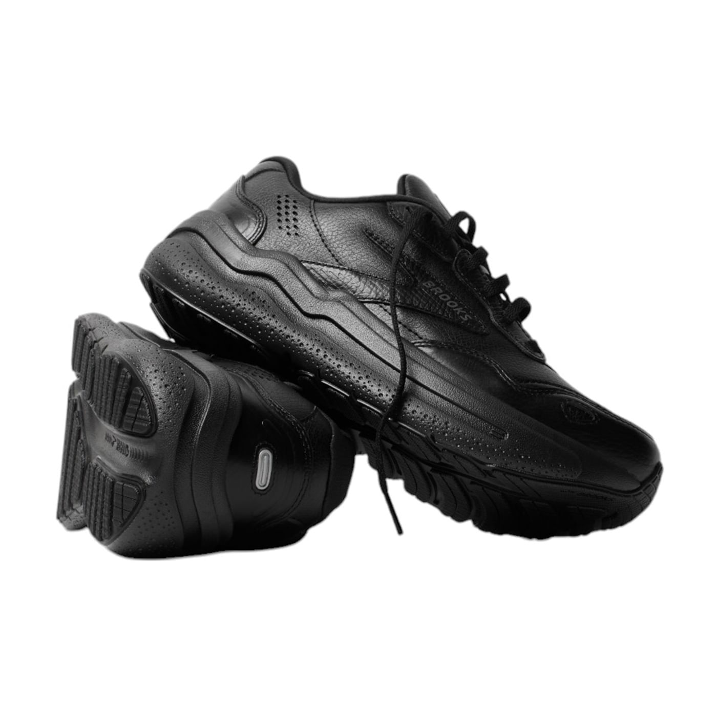 Brooks-Ghost-Max-2-Leather-Shoes---Men-s-Black---Black