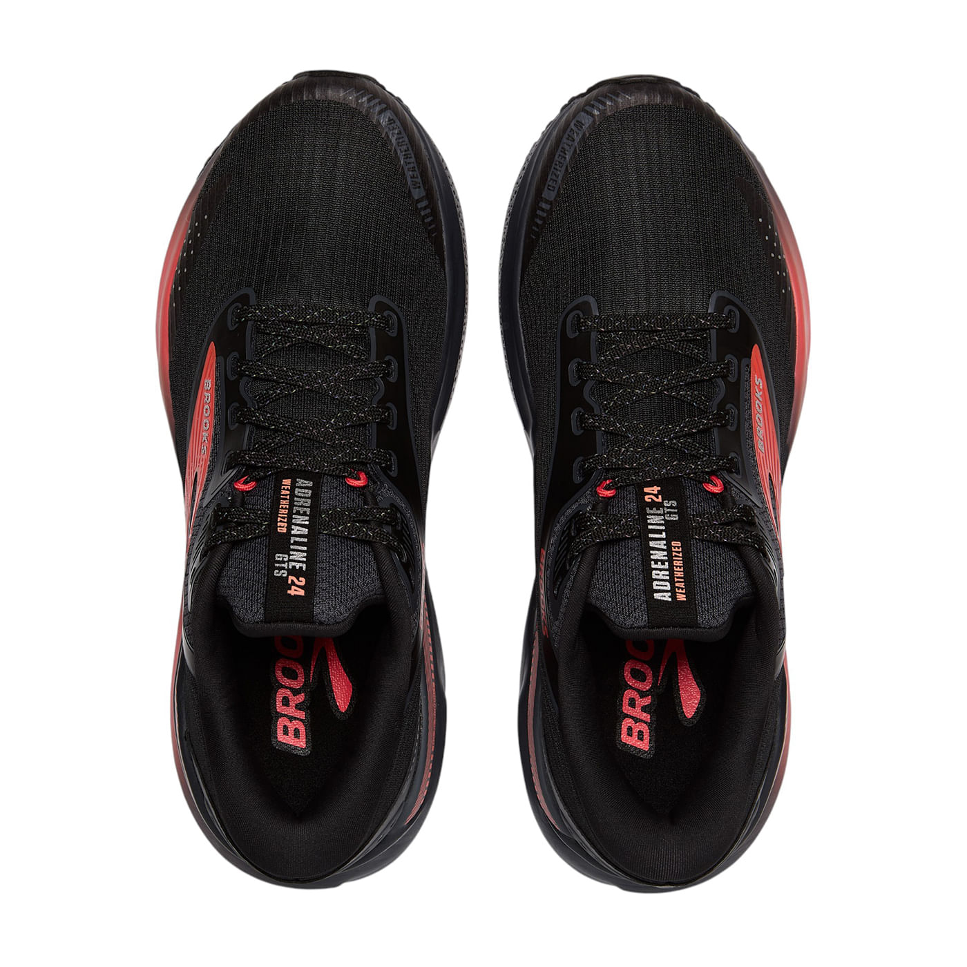 Brooks-Adrenaline-GTS-24-Weatherized-Shoe---Women-s-Black---Ebony---Hot-Coral