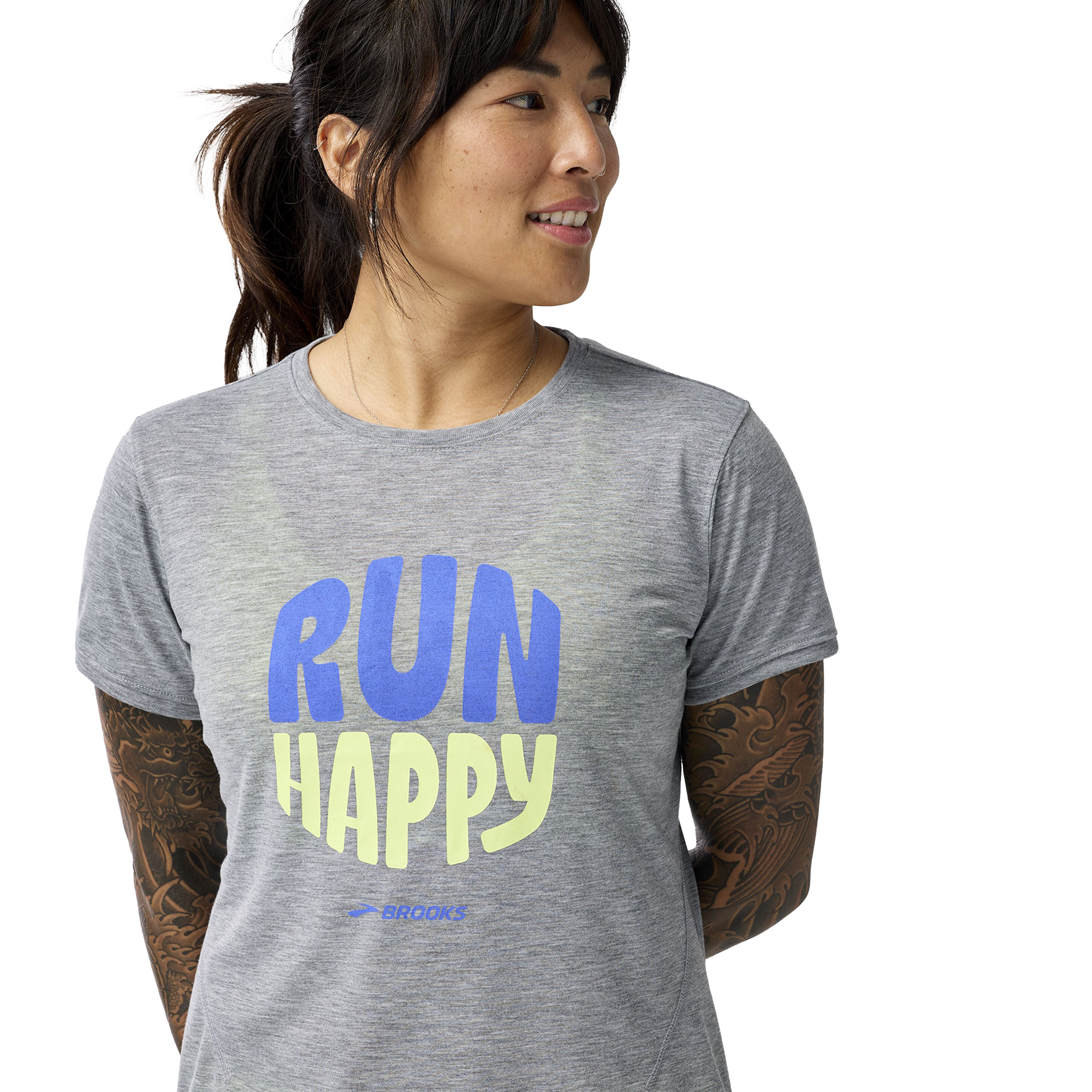 Brooks-Distance-Short-Sleeve-3.0-Shirt---Women-s-Heather-Ash---Run-Happy