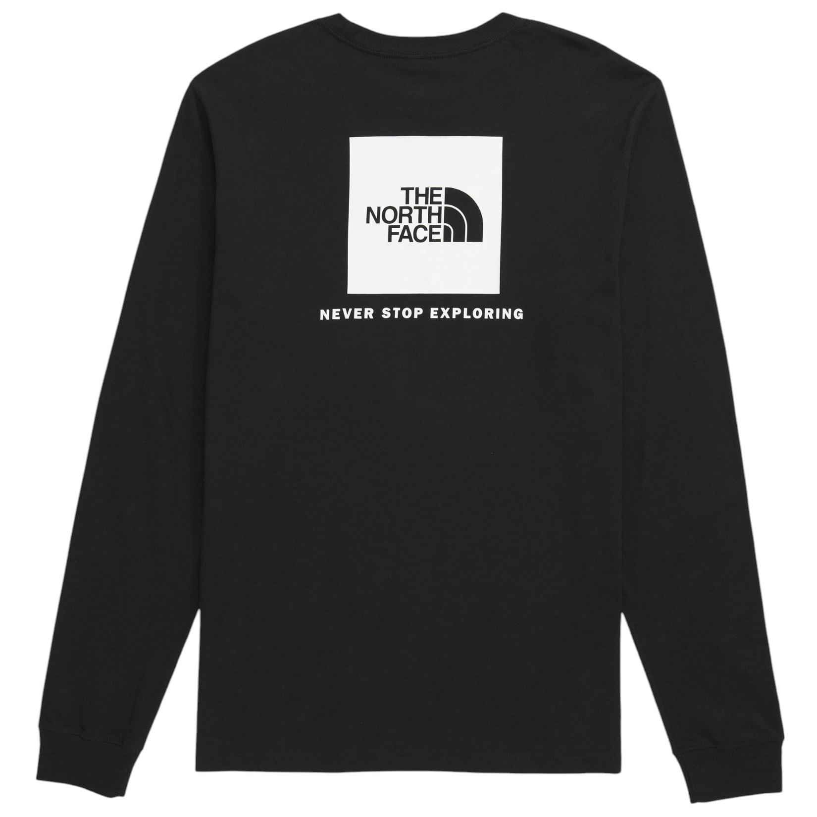 ☆THE NORTH FACE☆ White Label TNF Crew Long Sleeve T-Shirt The North Face Men's Long Sleeve Red Box Tee in TNF White