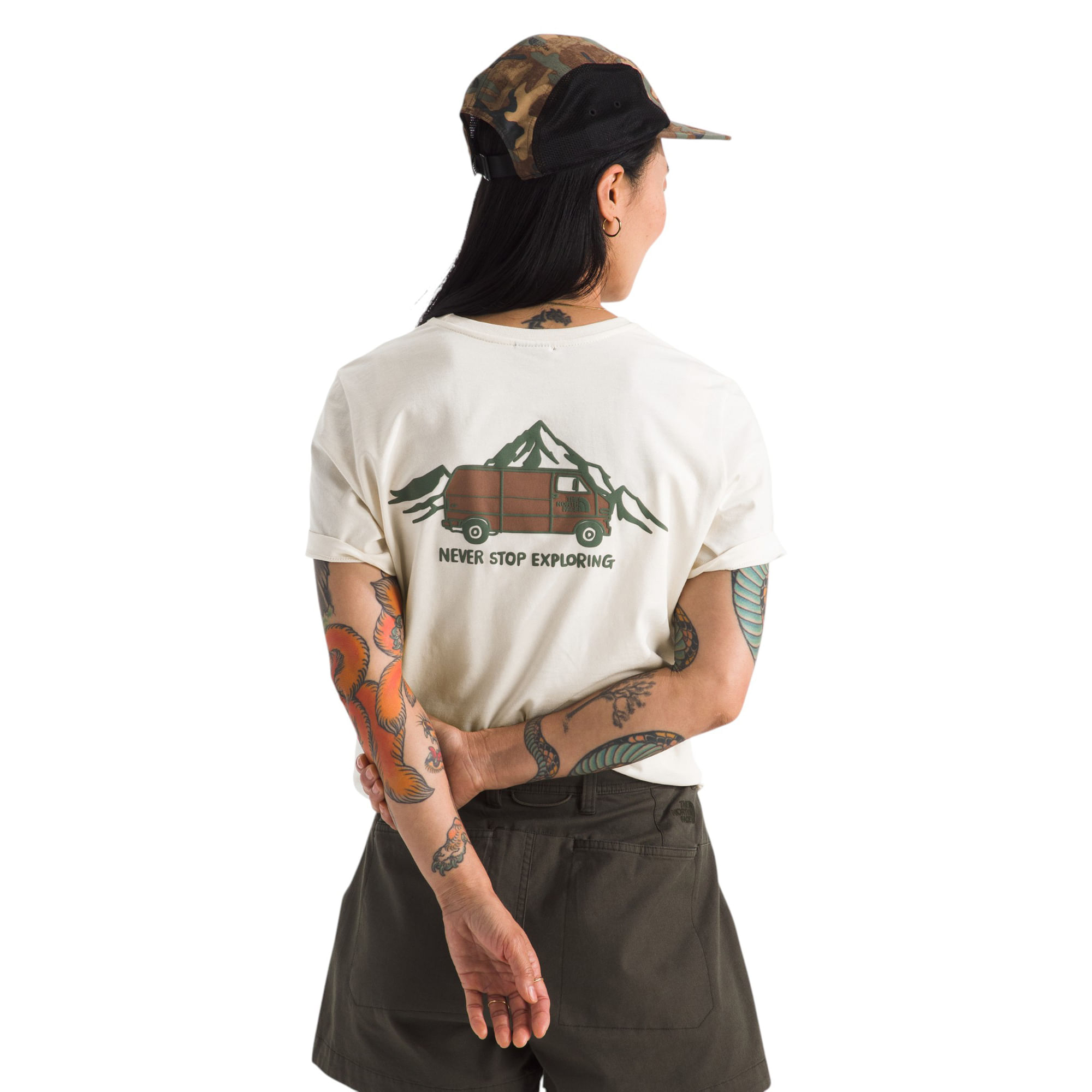The-North-Face-Outdoor-Graphic-Short-Sleeve-Shirt---Women-s-White-Dune