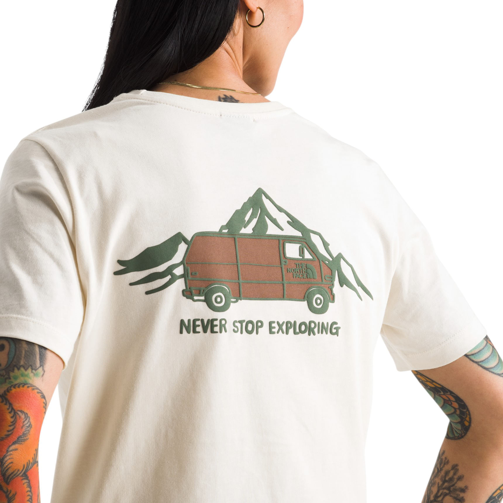 The-North-Face-Outdoor-Graphic-Short-Sleeve-Shirt---Women-s-White-Dune