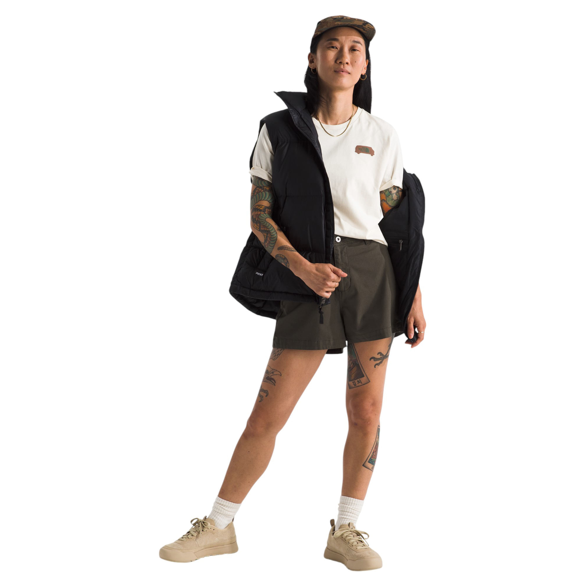 The-North-Face-Outdoor-Graphic-Short-Sleeve-Shirt---Women-s-White-Dune