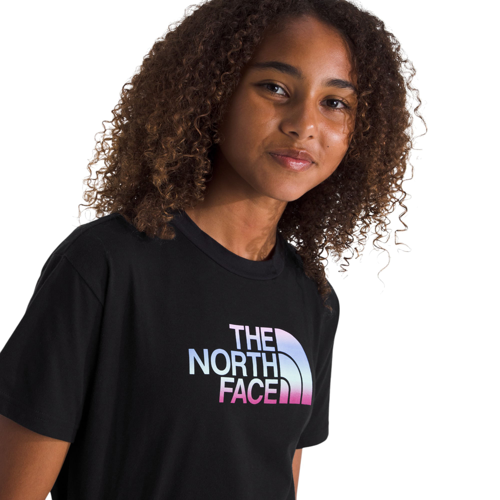 The-North-Face-Gradient-Half-Dome-Short-Sleeve-Graphic-Tee---Girls--TNF-Black---TNF-Black
